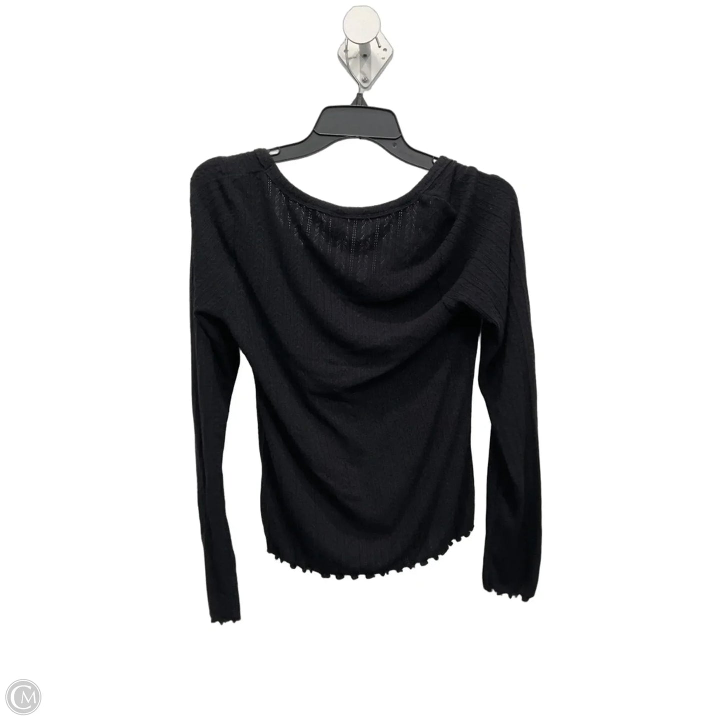 Blouse Long Sleeve By Old Navy In Black, Size: S