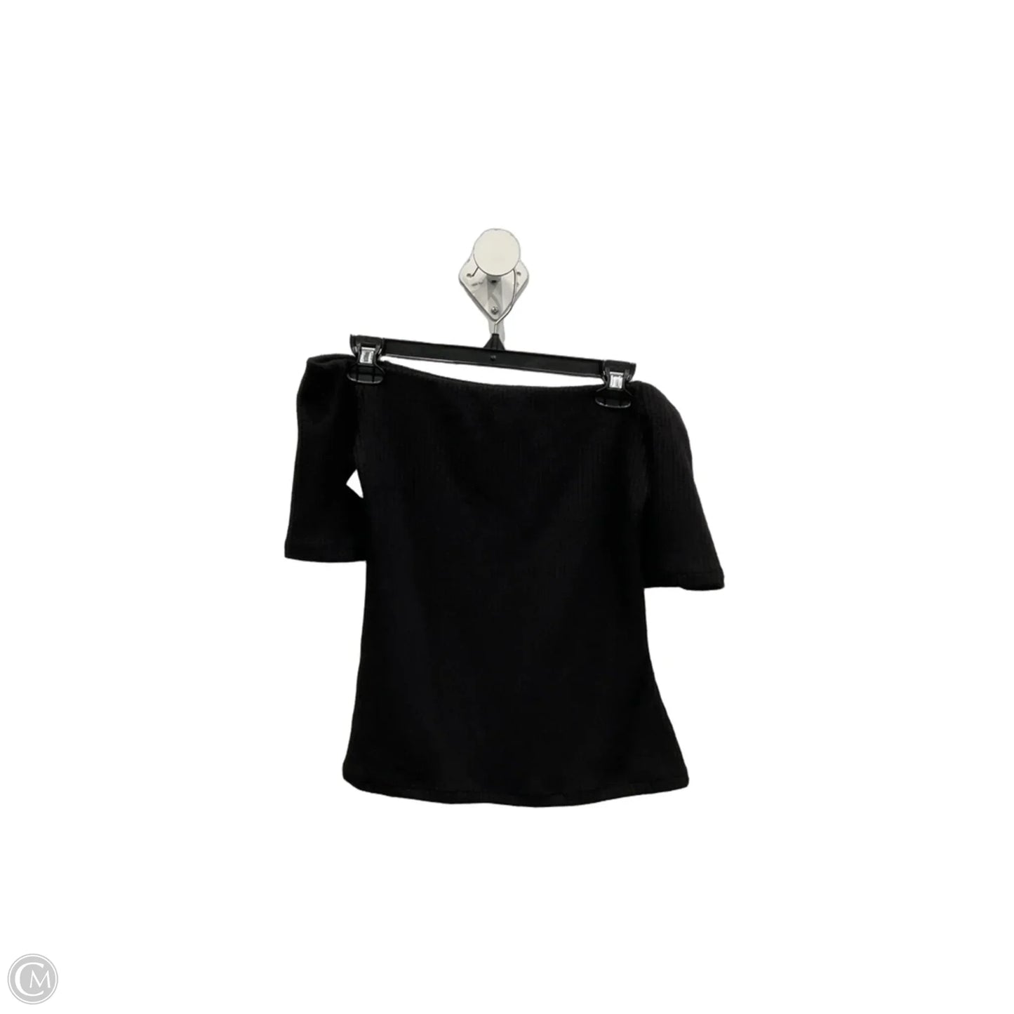 Top Short Sleeve By H&m In Black, Size: M