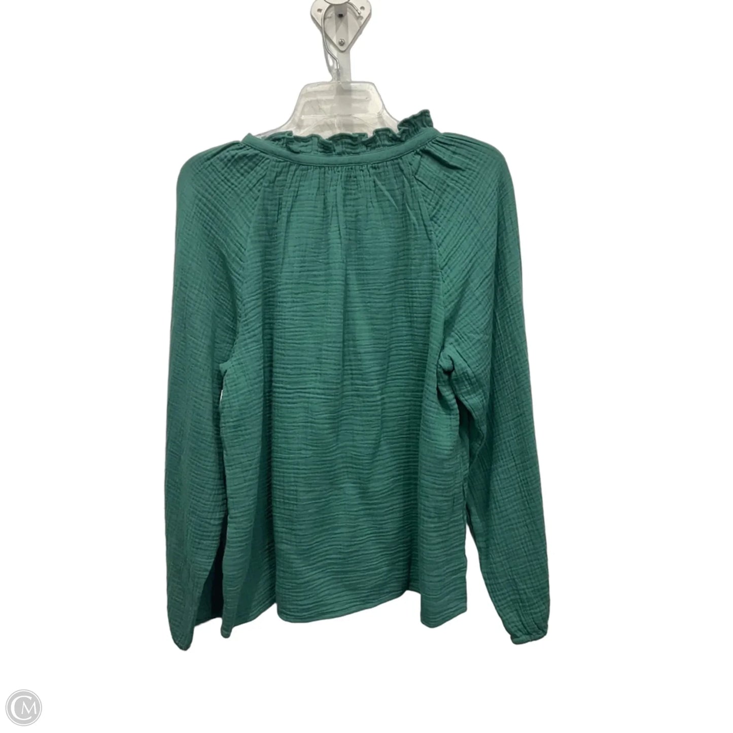 Top Long Sleeve By J. Crew In Green, Size: L