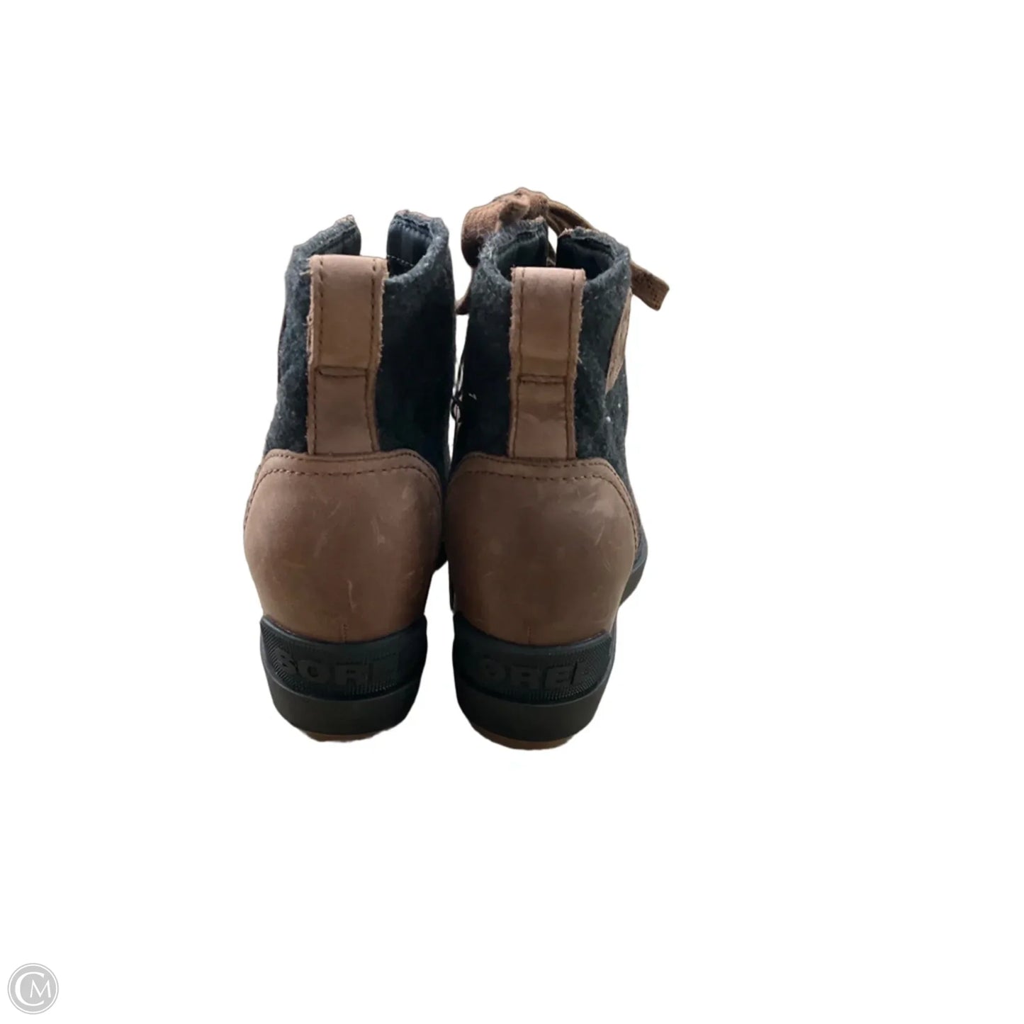 Boots Ankle Flats By Sorel In Black & Brown, Size: 8