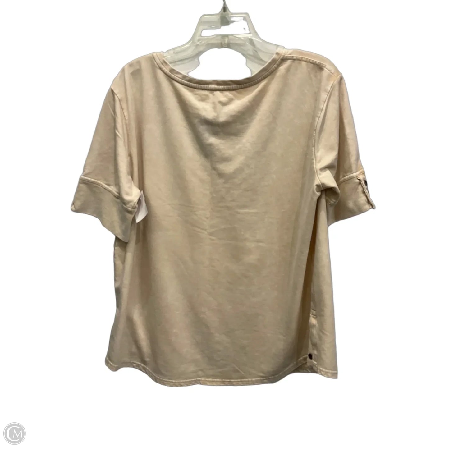 Top Short Sleeve By Jane And Delancey In Tan, Size: L