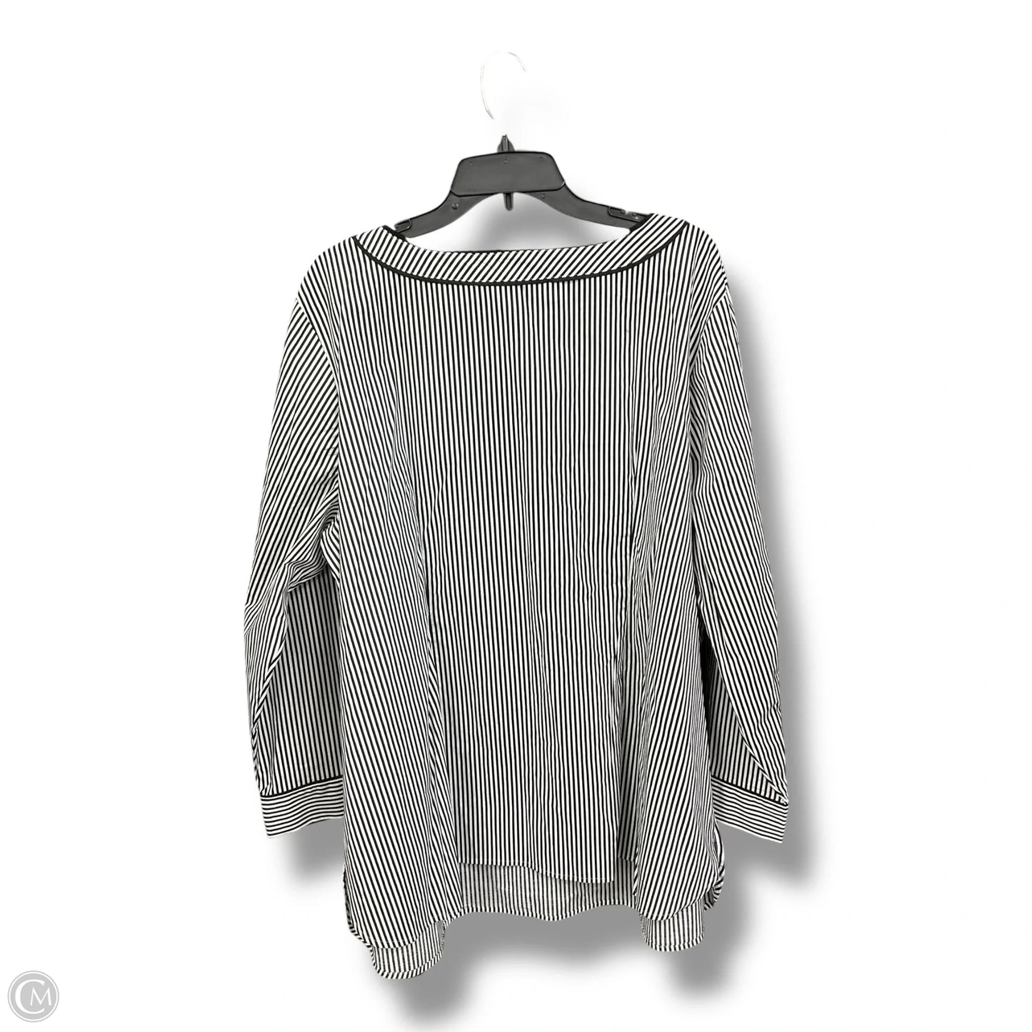 Top Long Sleeve Basic By Talbots In Striped Pattern, Size: 3x