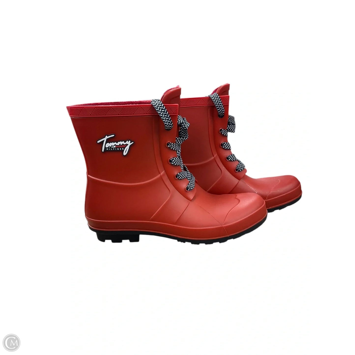 Boots Mid-calf Flats By Tommy Hilfiger In Orange, Size: 11