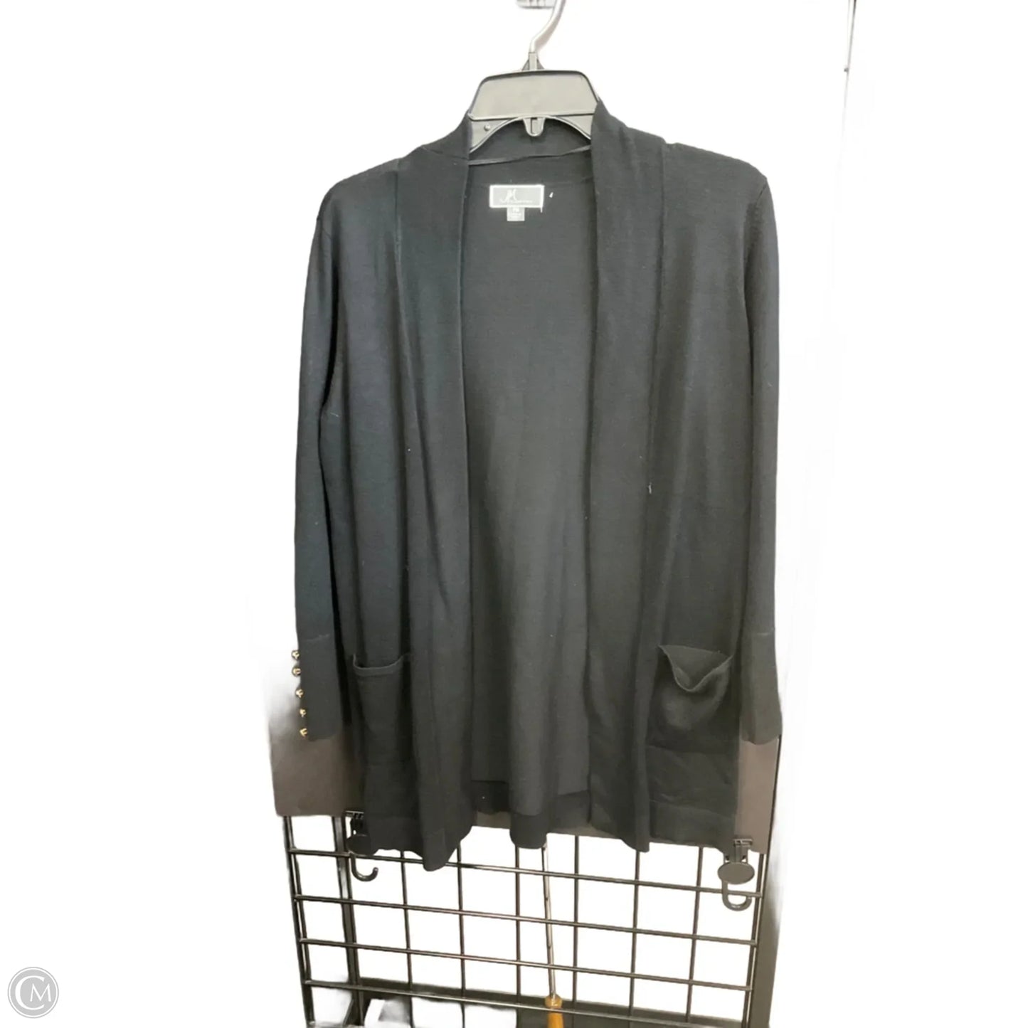 Cardigan By Jm Collections In Black, Size: M
