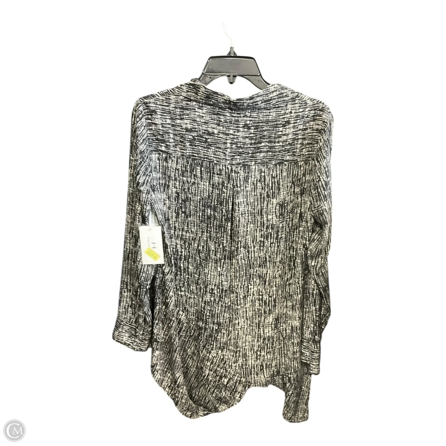 Blouse Long Sleeve By H For Halston In Grey, Size: Sp