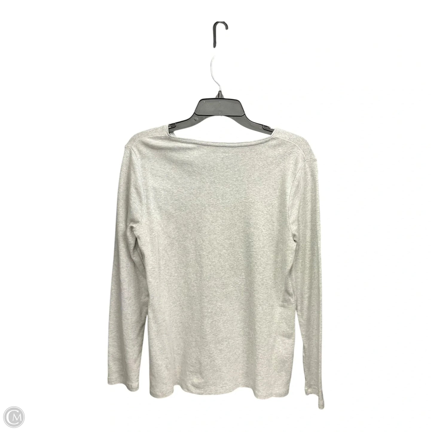 Top Long Sleeve Basic By Talbots In Grey, Size: M