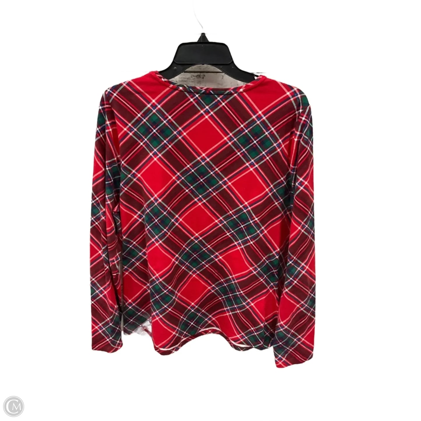 Top Long Sleeve Basic By Talbots In Plaid Pattern, Size: Xl