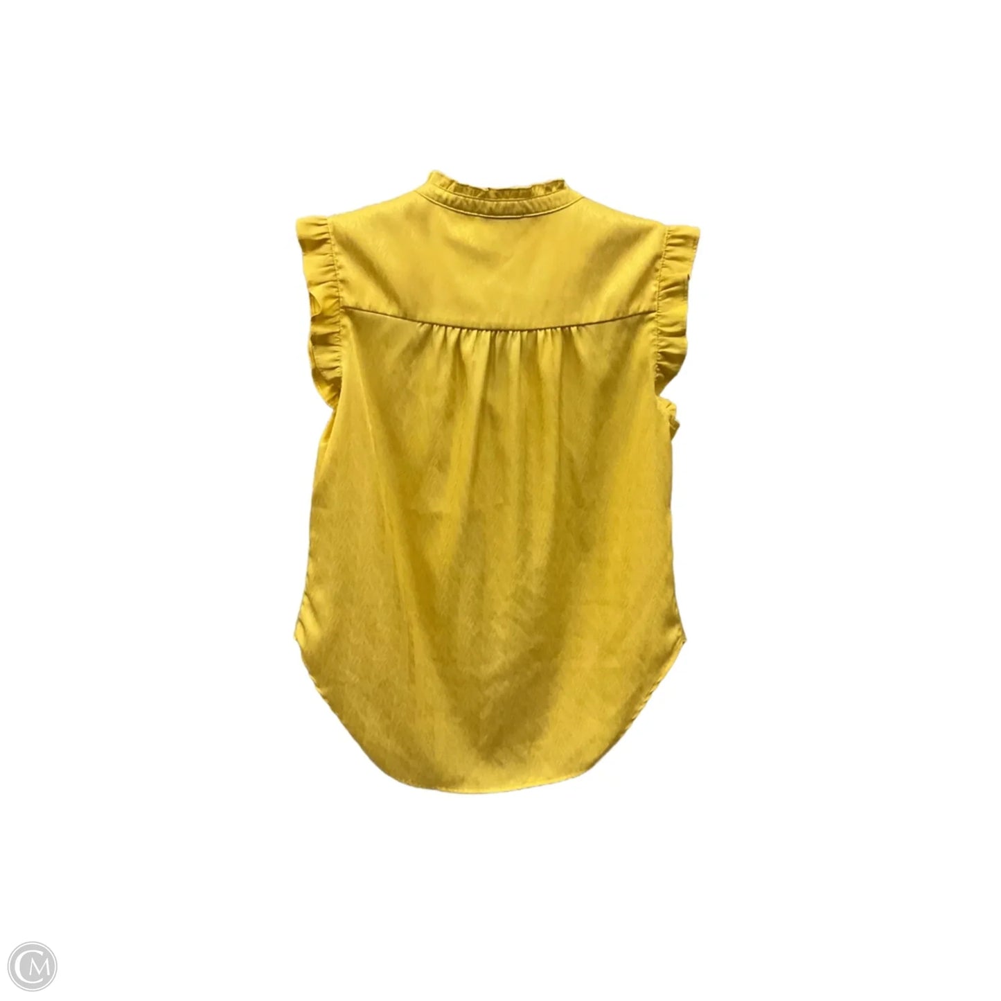 Top Sleeveless By Dkny In Yellow, Size: Xs