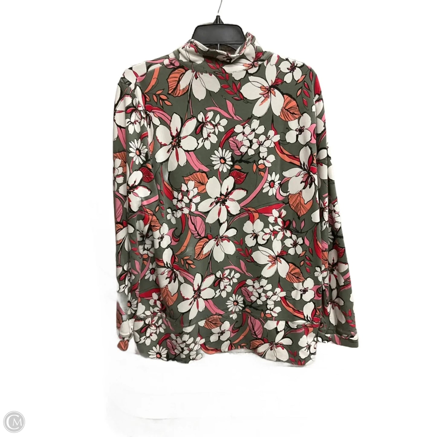 Athletic Jacket By Talbots In Floral Print, Size: Xl
