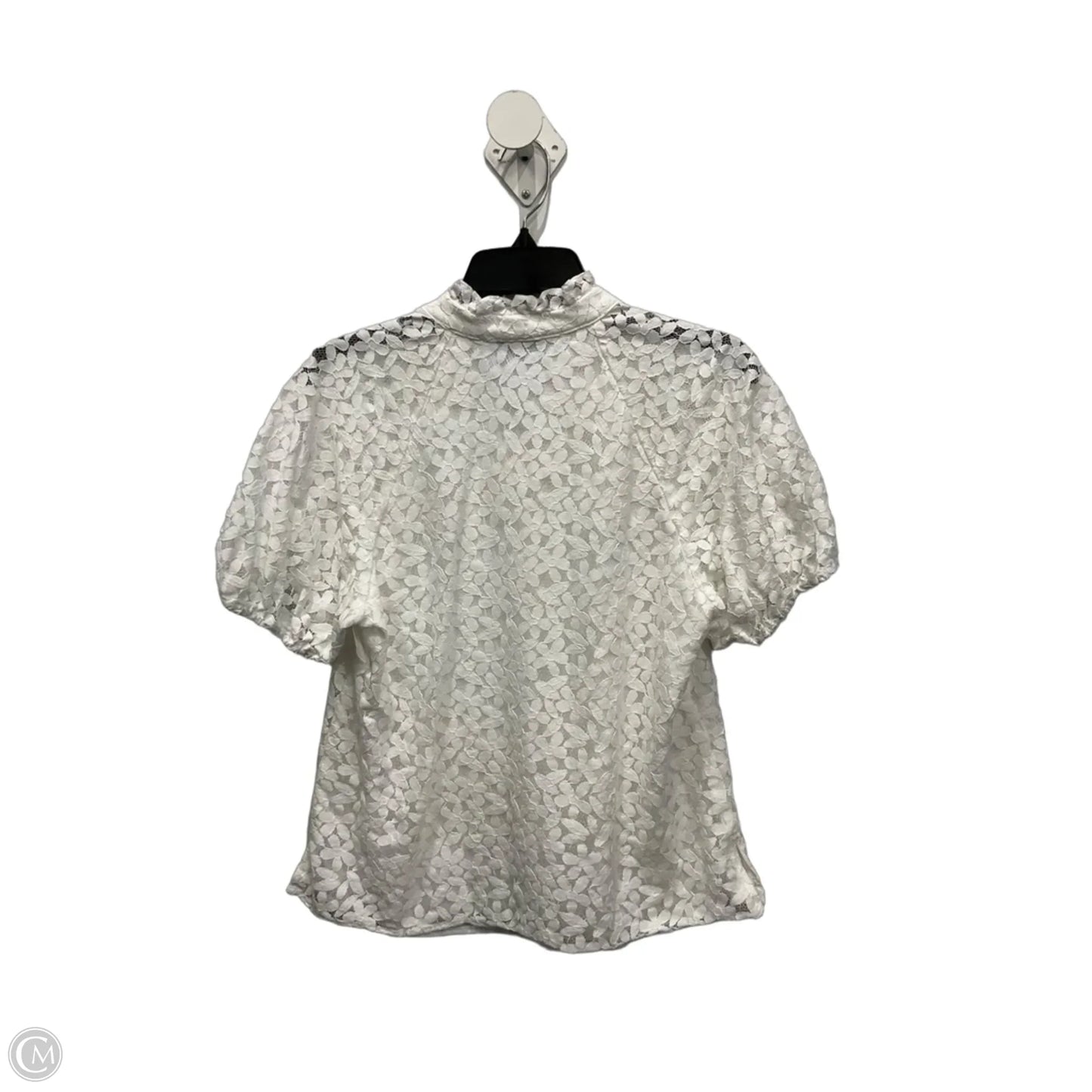 Top Short Sleeve By Cece In White, Size: M