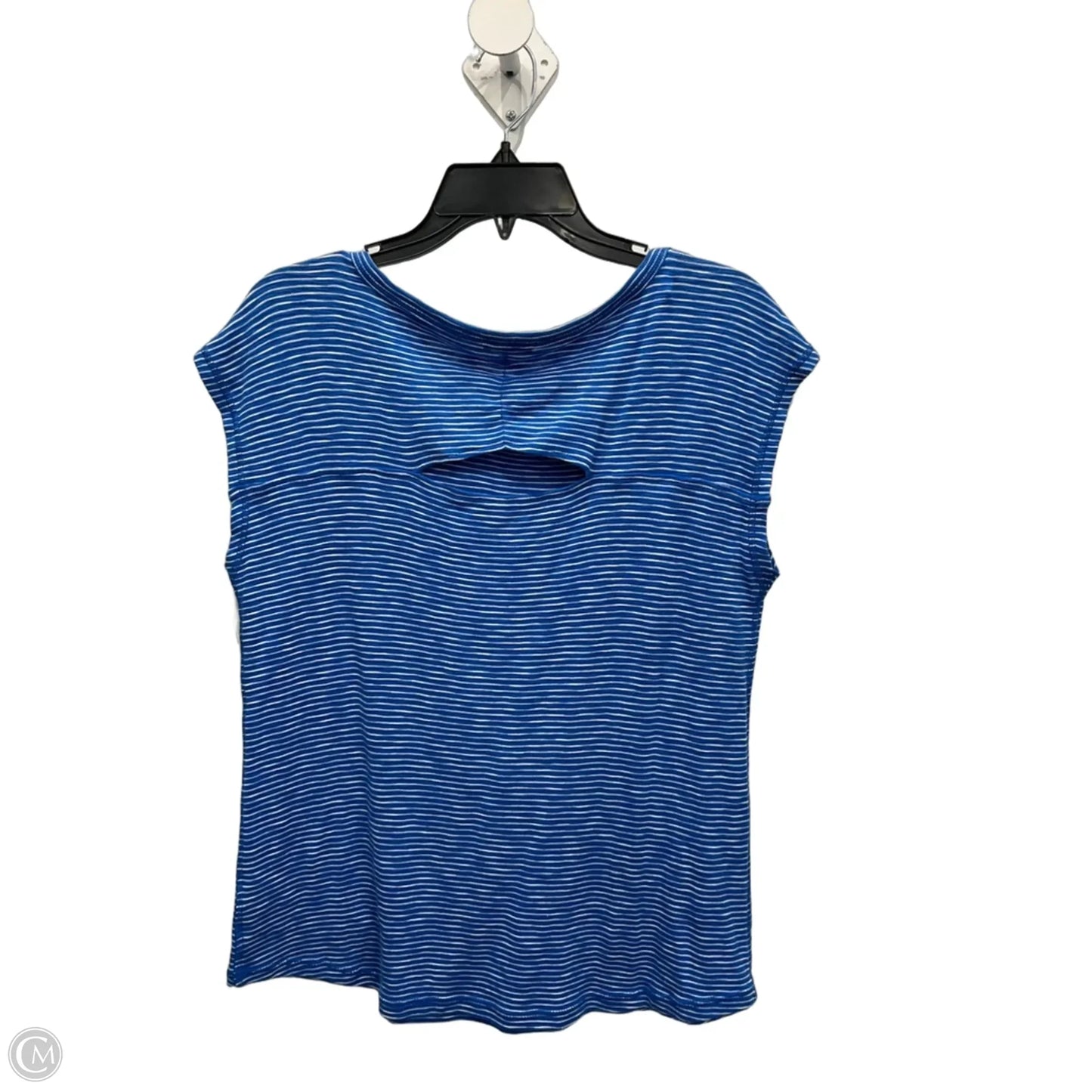 Top Sleeveless By Talbots In Blue & White, Size: M