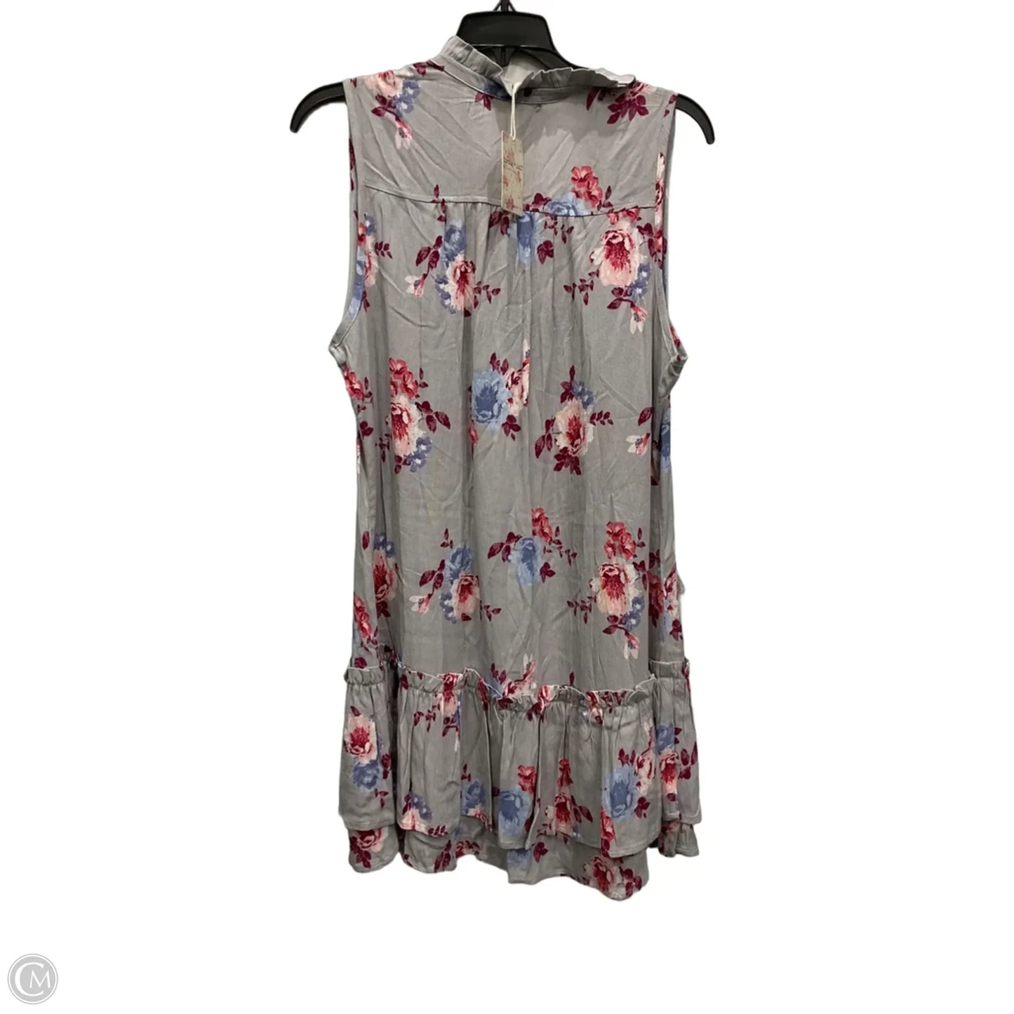 Dress Casual Midi By Living Doll In Grey, Size: L