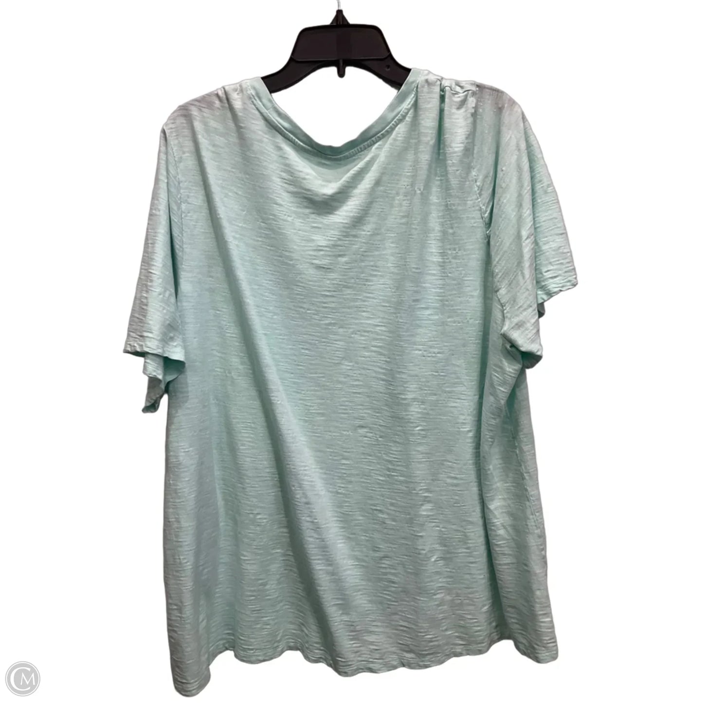 Top Short Sleeve Basic By Lane Bryant In Green, Size: 3x