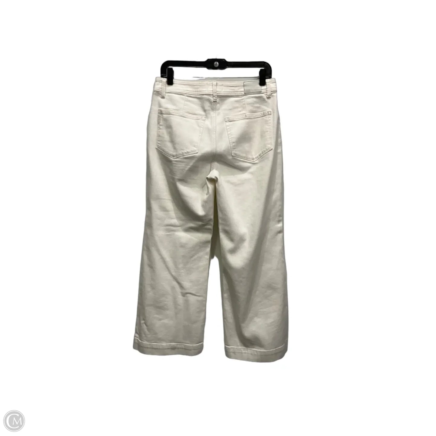 Jeans Wide Leg By Paige In White Denim, Size: 10