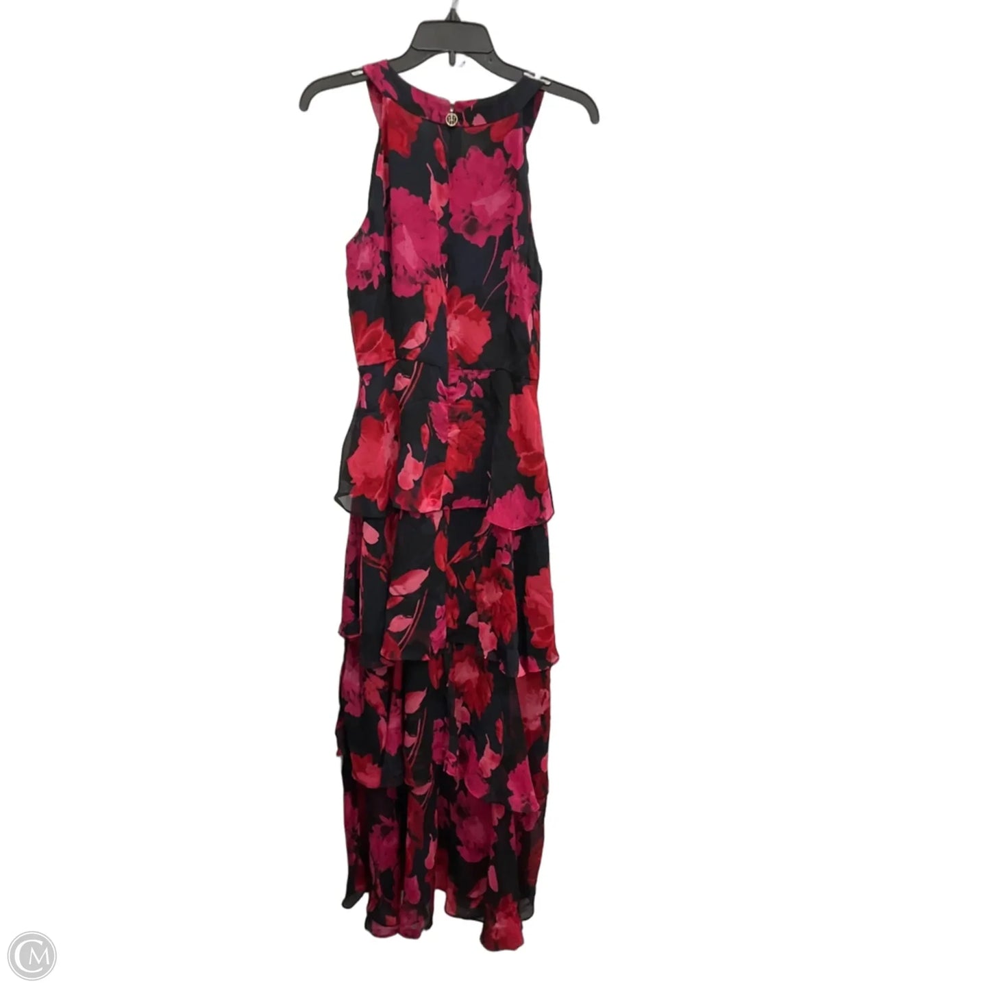 Dress Party Long By Tommy Hilfiger In Black & Red, Size: M