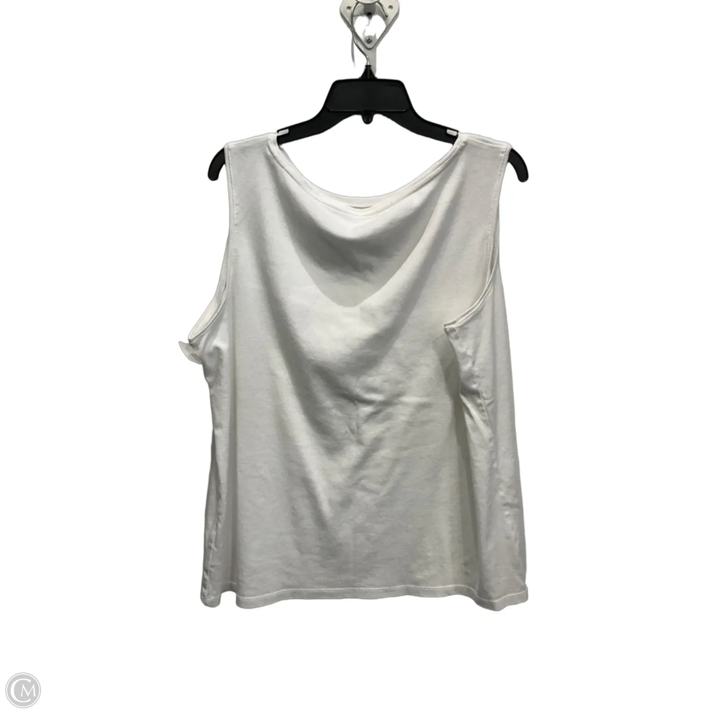 Top Sleeveless Basic By Talbots In White, Size: 2x