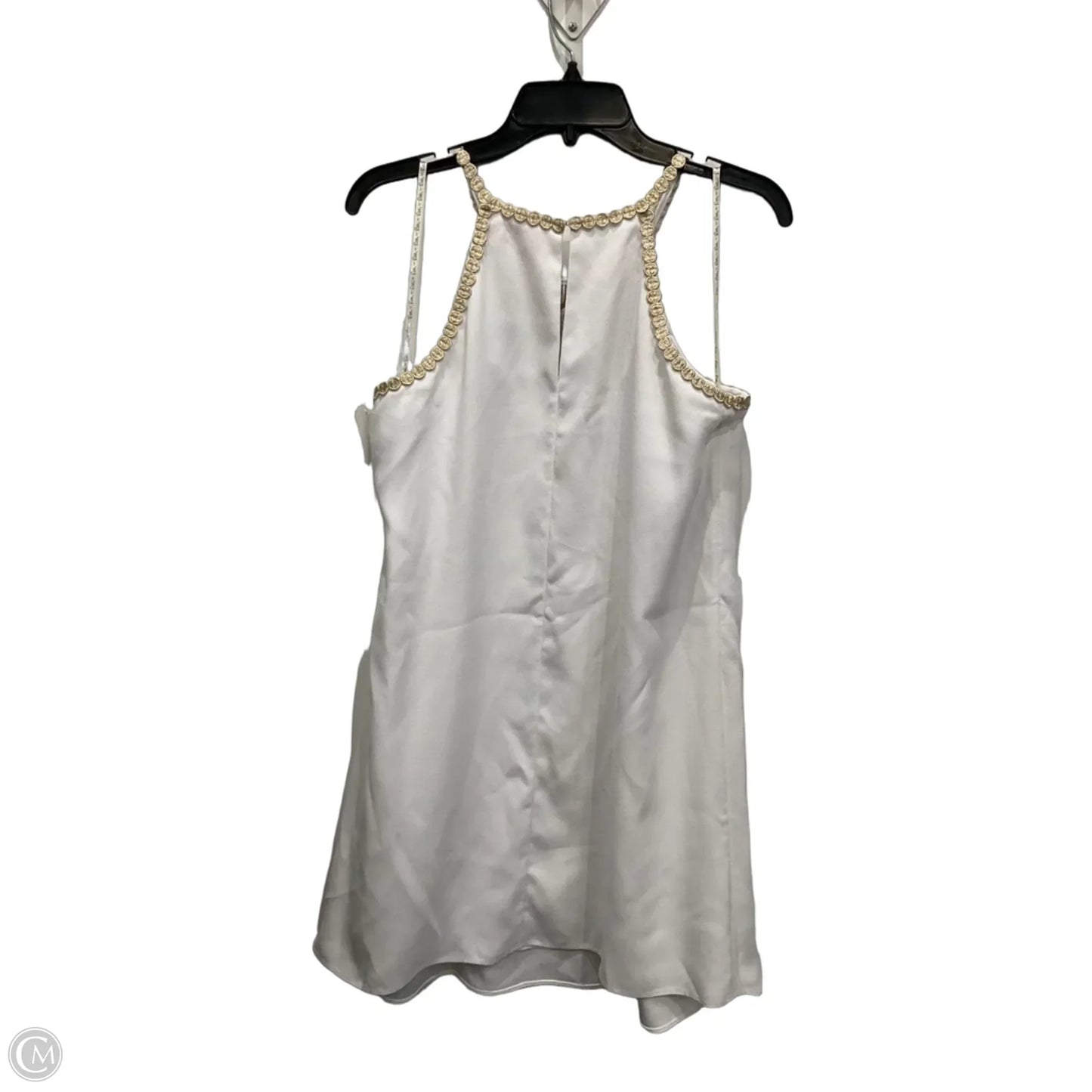 Dress Designer By Lilly Pulitzer In Gold & White, Size: S