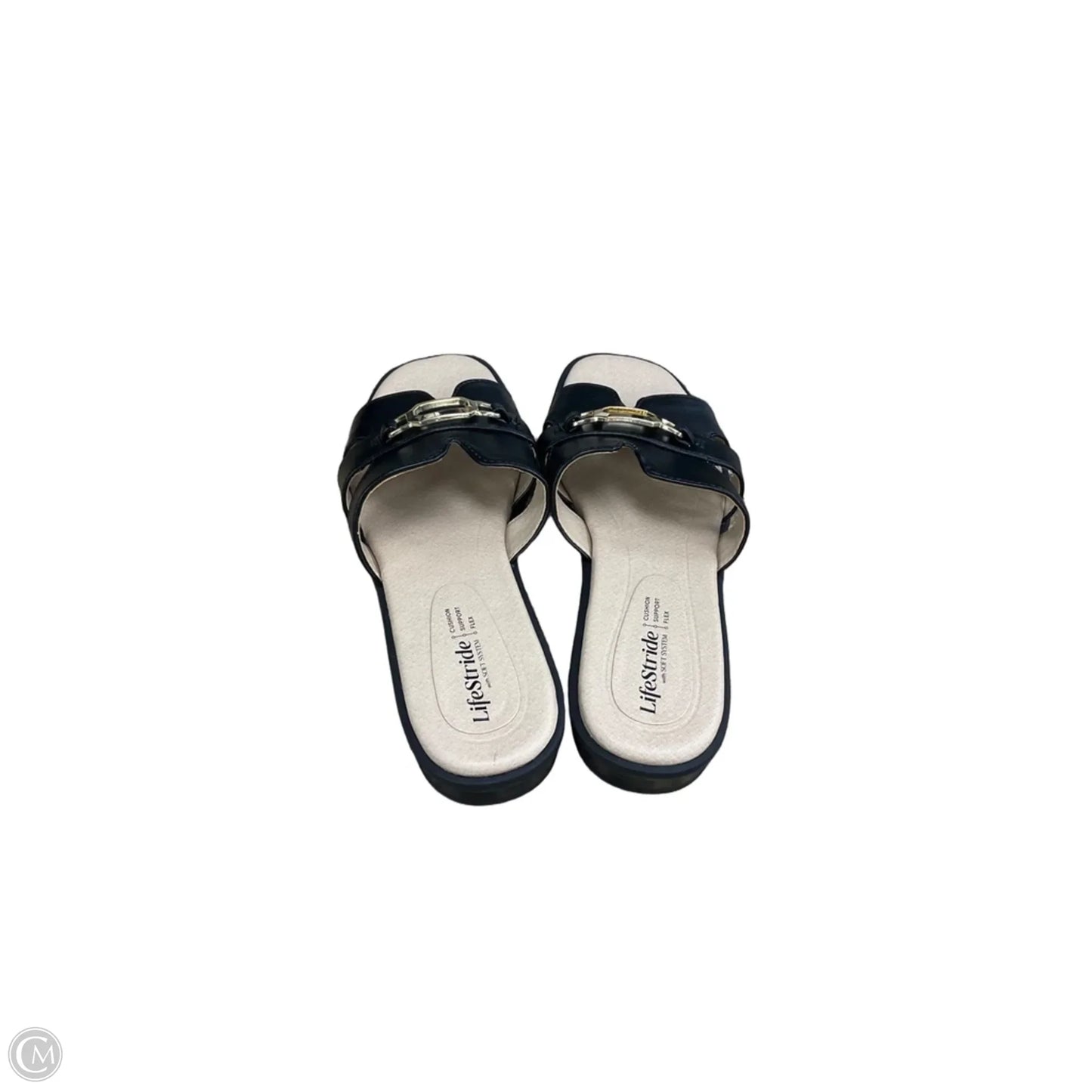 Sandals Flats By Life Stride In Black, Size: 7.5