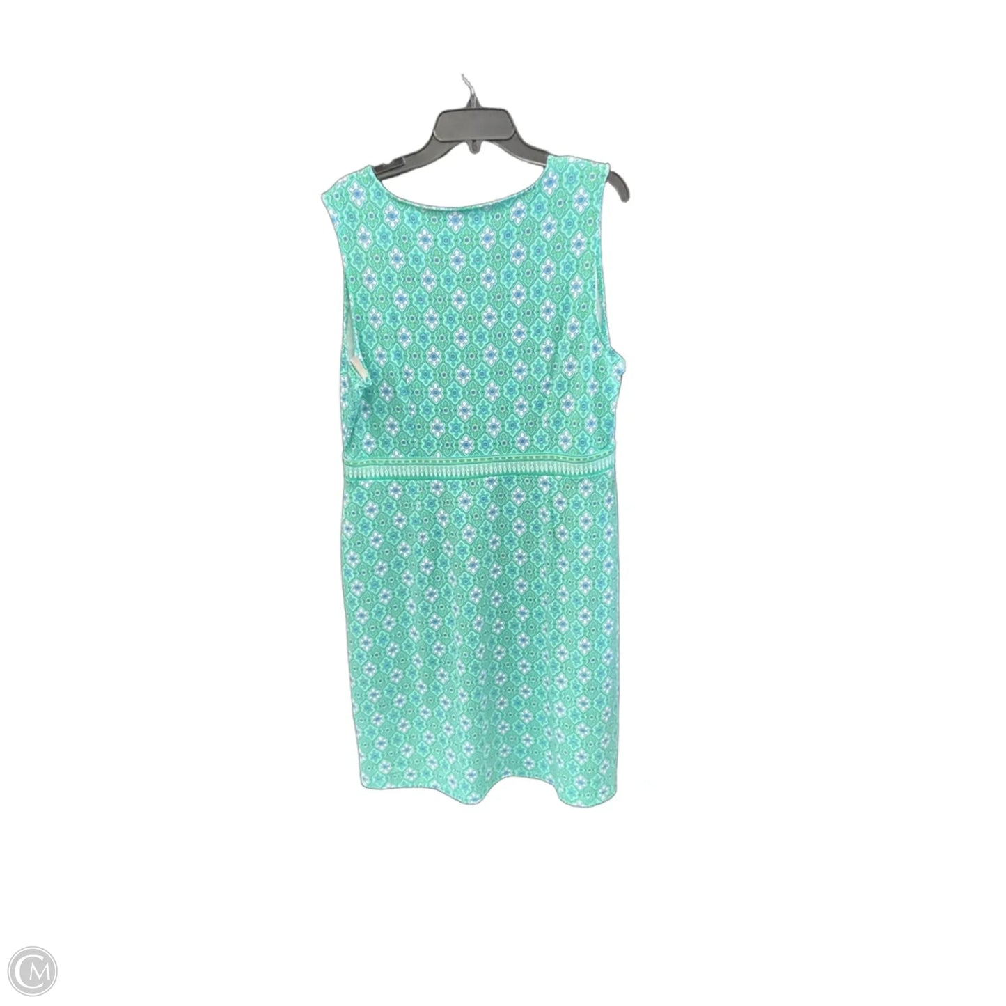 Dress Casual Midi By Talbots In Blue & Green, Size: Xl