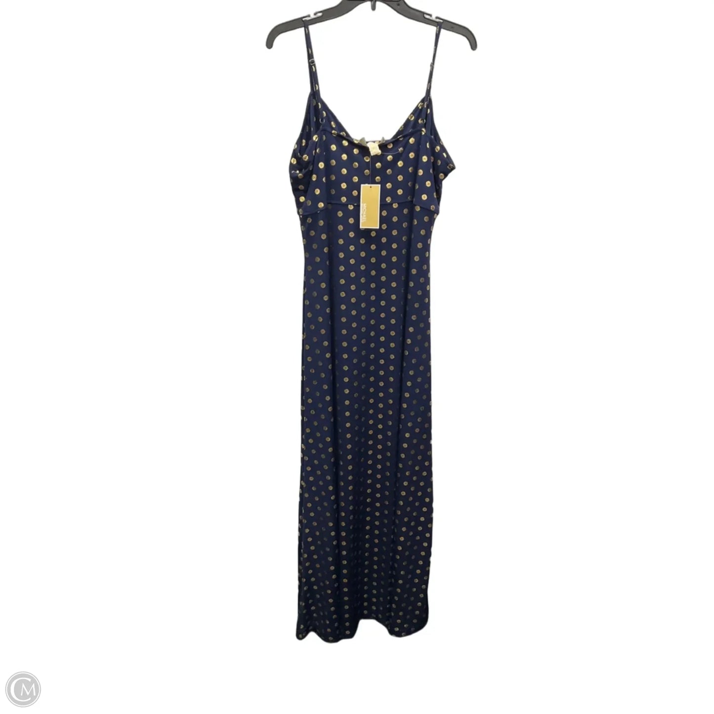 Dress Casual Maxi By Michael By Michael Kors In Blue & Gold, Size: Xl