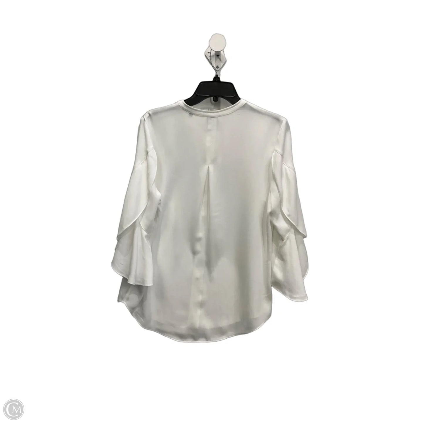 Blouse 3/4 Sleeve By Cabi In White, Size: M
