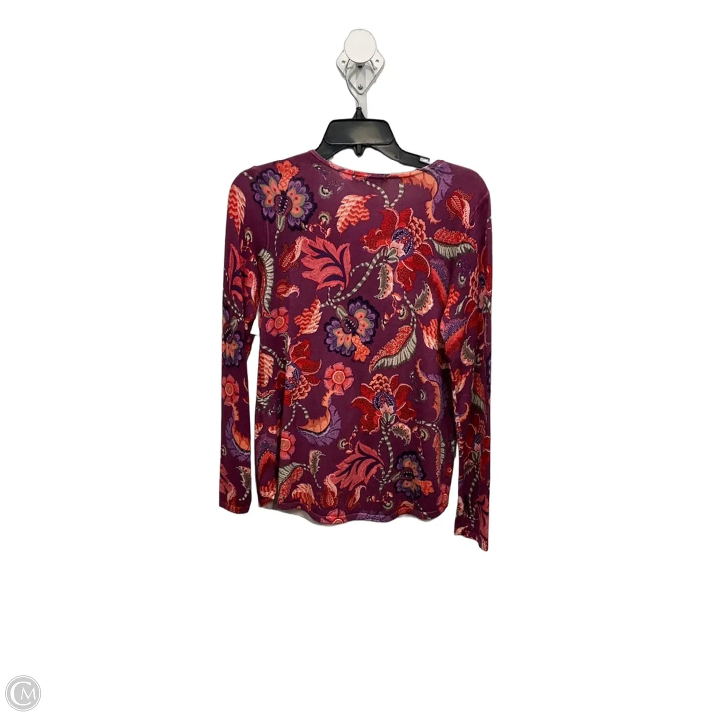 Top Long Sleeve By Chicos In Floral Print, Size: S