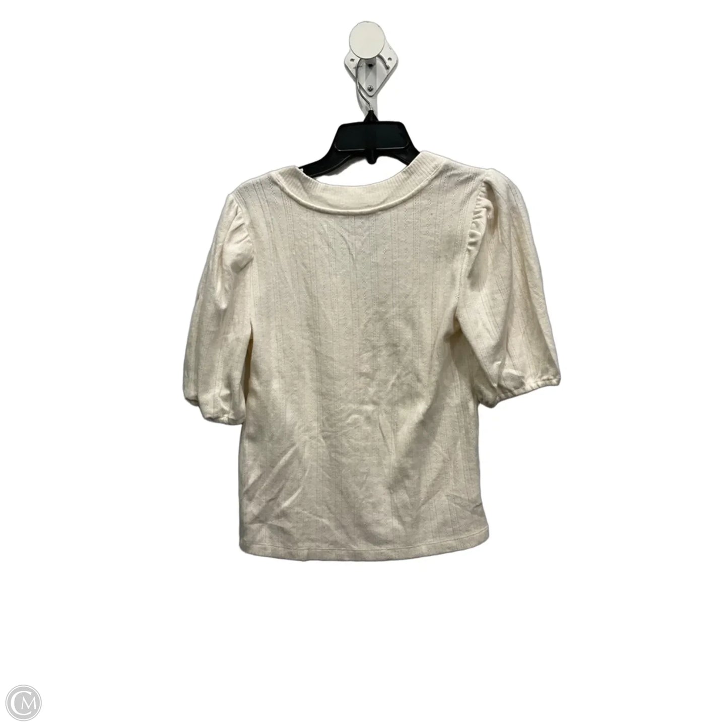 Blouse Short Sleeve By Loft In Ivory, Size: S