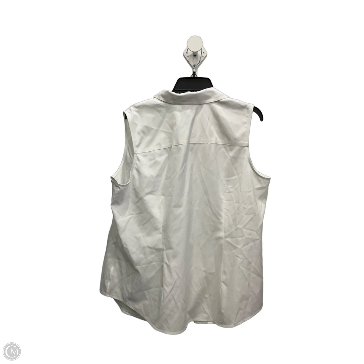 Blouse Sleeveless By Talbots In White, Size: Xl