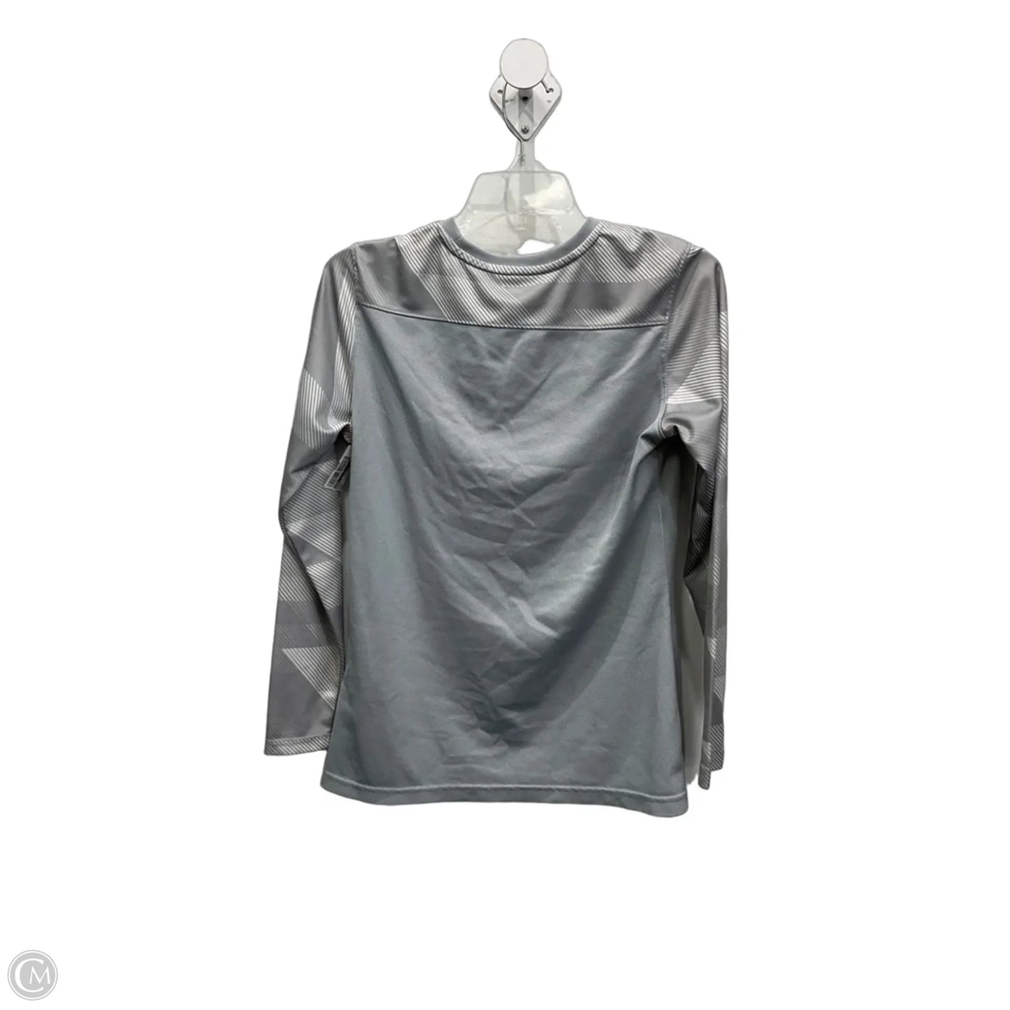 Athletic Top Long Sleeve Crewneck By Nike In Grey, Size: M