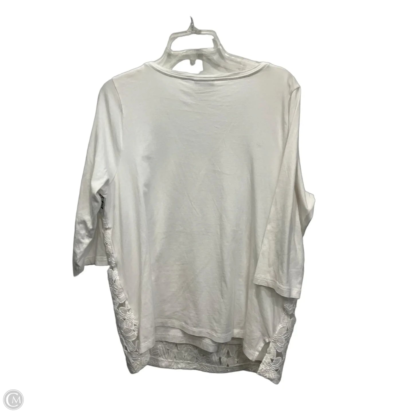 Top 3/4 Sleeve By J. Jill In White, Size: L