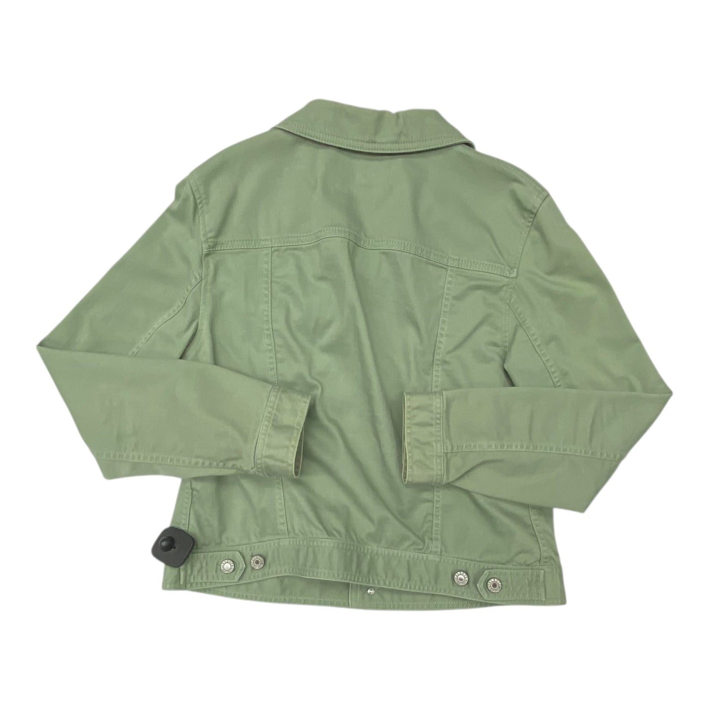 Jacket Denim By Talbots In Green Denim, Size:M