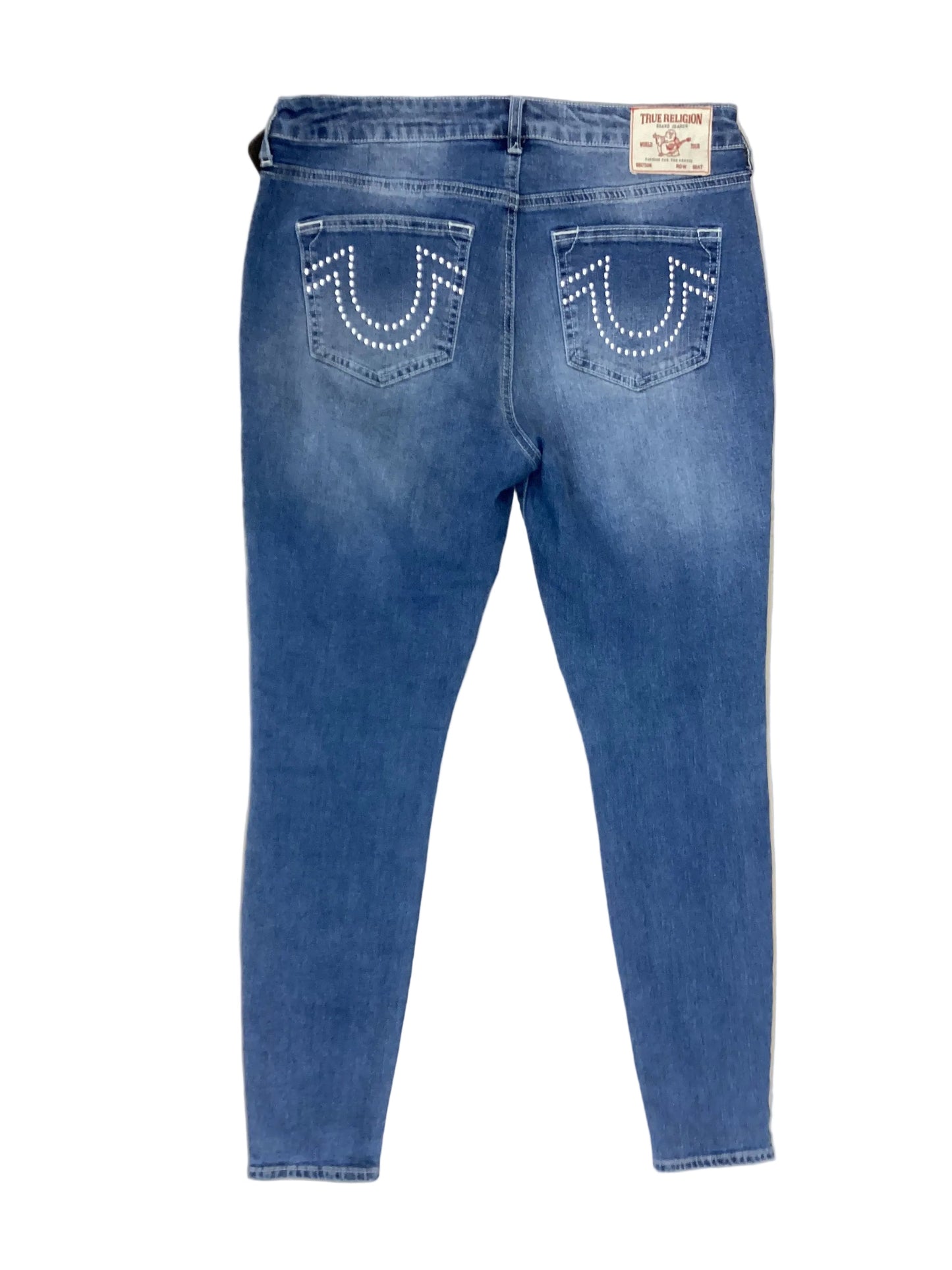 Jeans Skinny By True Religion In Blue Denim, Size:8