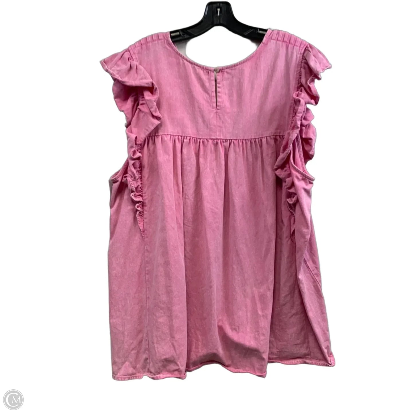 Top Short Sleeve By Entro In Pink, Size: 2x