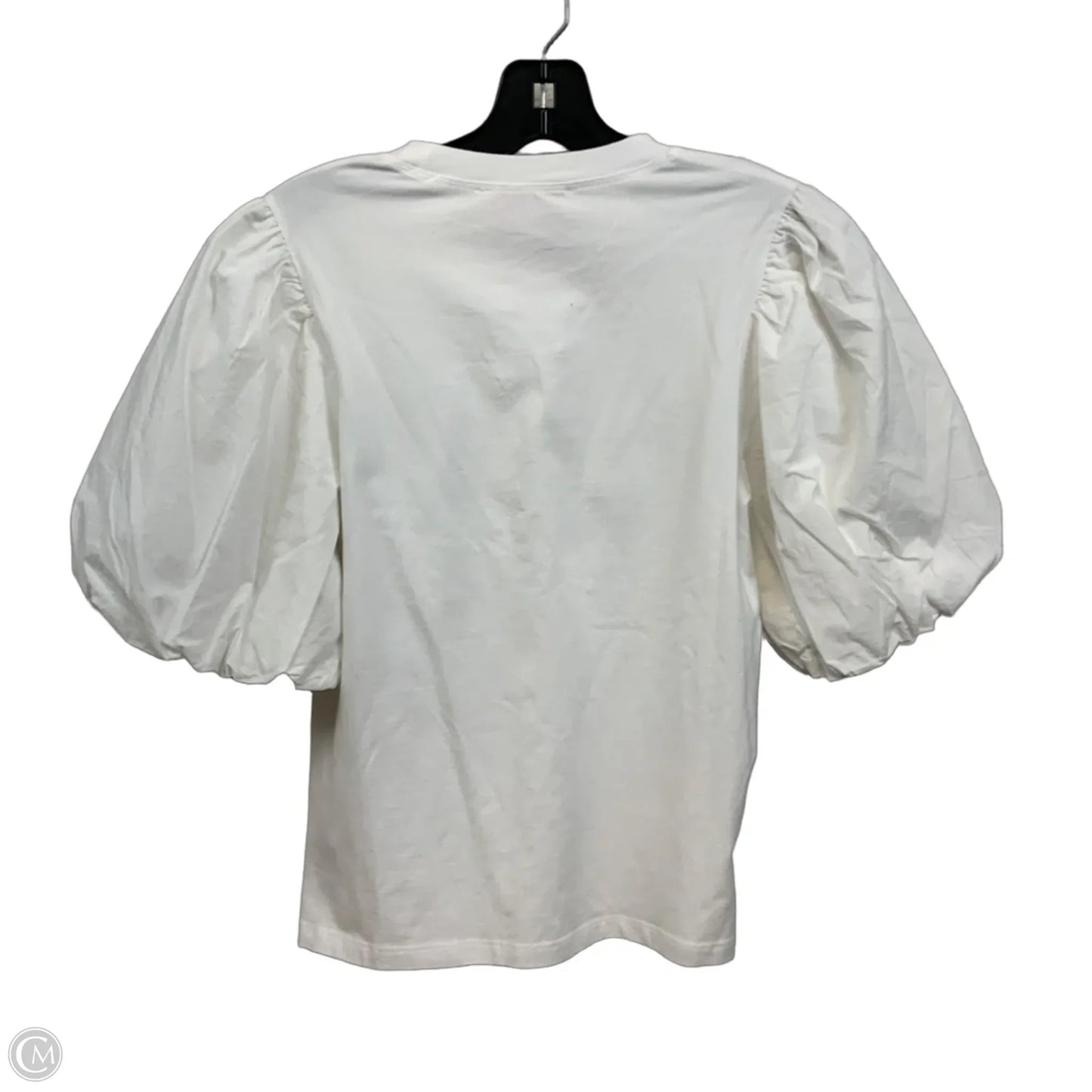 Top Short Sleeve By Love the Label In White, Size: M