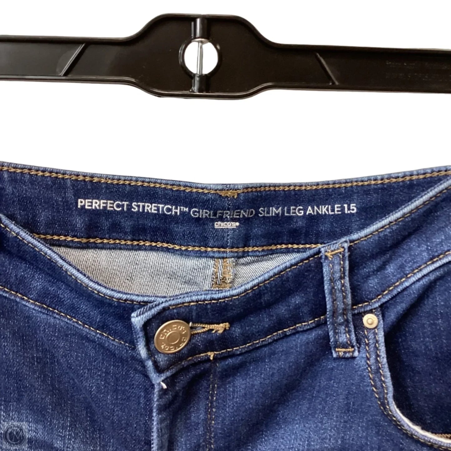Jeans Cropped By Chicos In Blue Denim, Size: 10