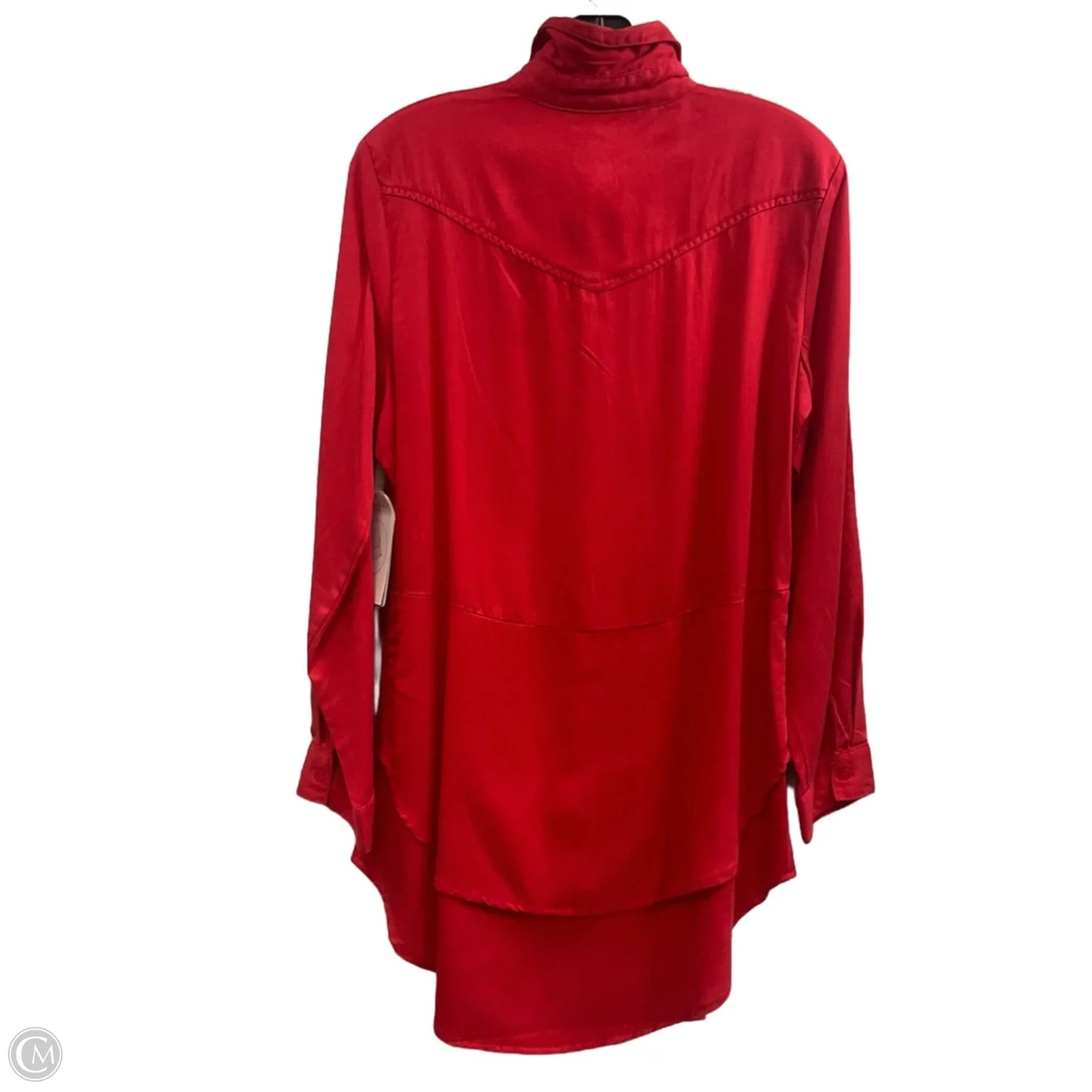 Blouse Long Sleeve By Reba In Red, Size: M