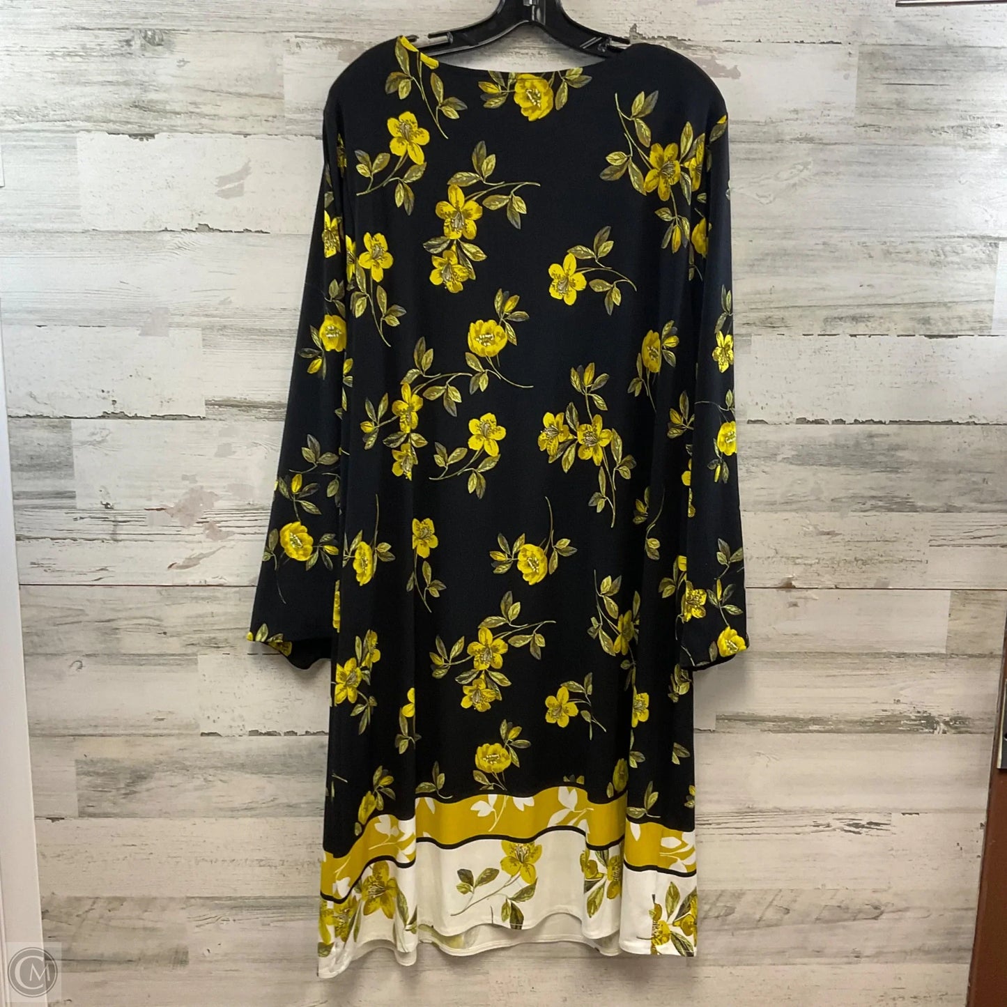 Dress Casual Short By Alfani In Black & Yellow, Size: 2x