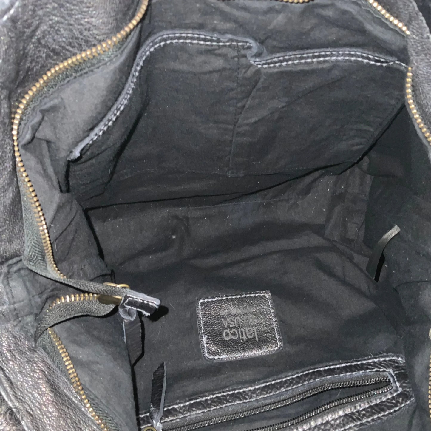 Handbag Leather By LATICO, Size: Large