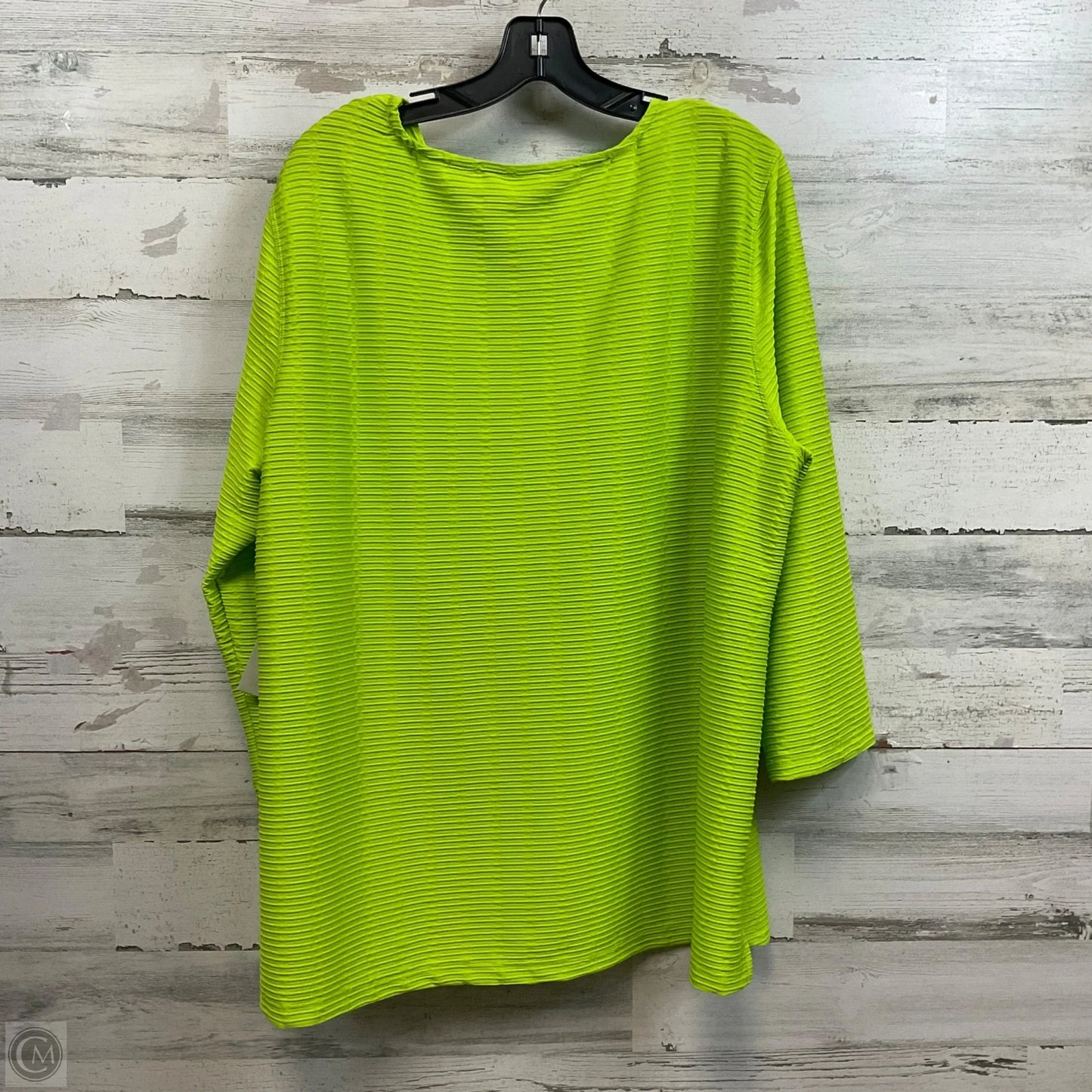 Top Long Sleeve By Multiples In Green, Size: 1x
