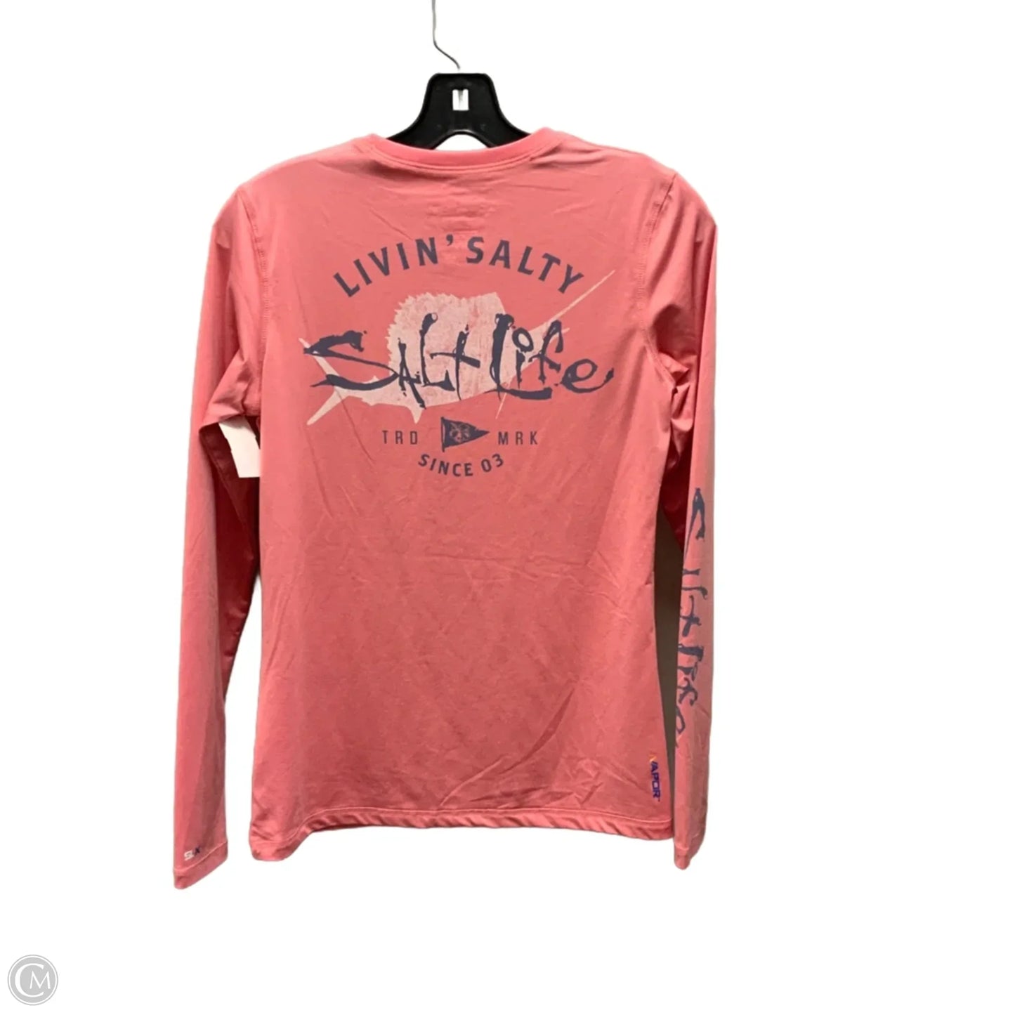 Athletic Top Long Sleeve Crewneck By Salt Life In Pink, Size: S