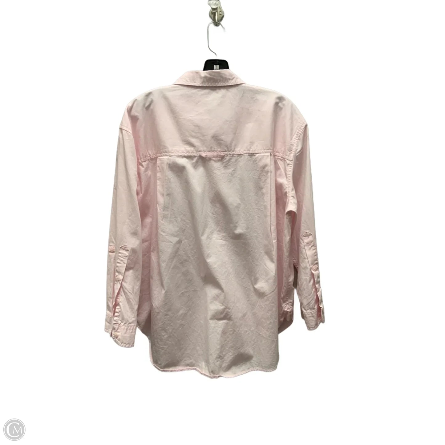 Blouse Long Sleeve By Gloria Vanderbilt In Pink, Size: Xl