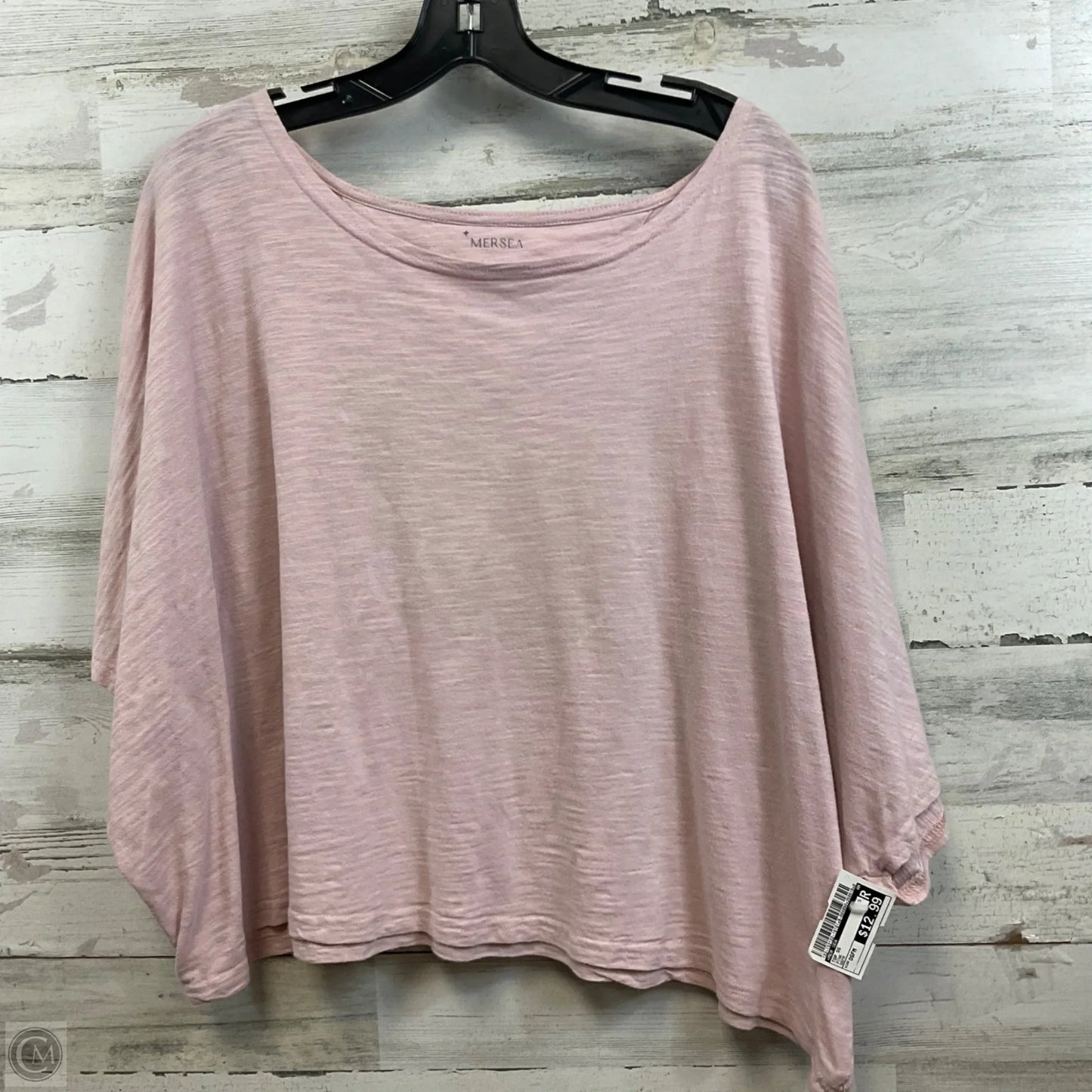 Top Short Sleeve By Mer Sea In Pink, Size: Osfm