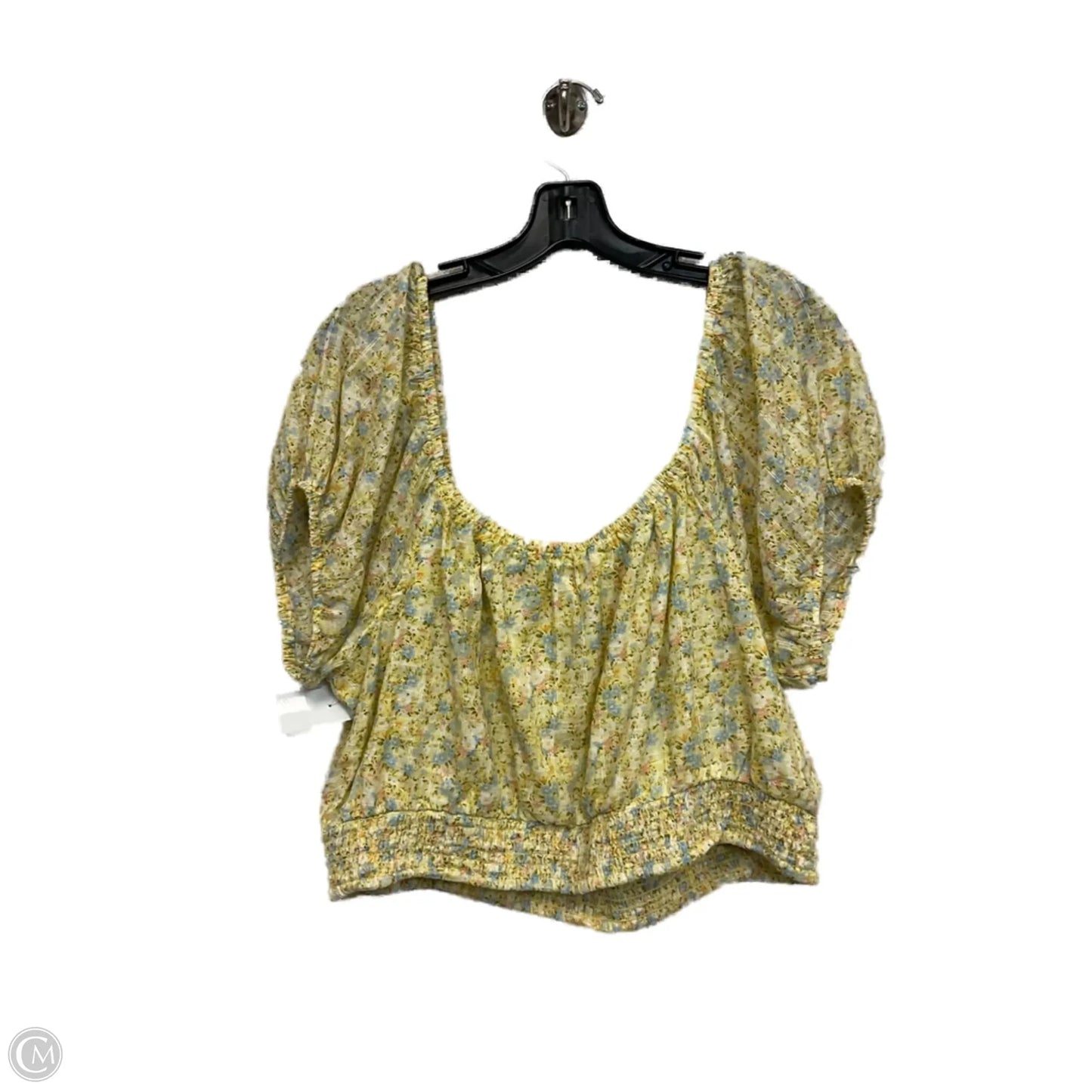 Top Short Sleeve By American Eagle In Yellow, Size: Xl