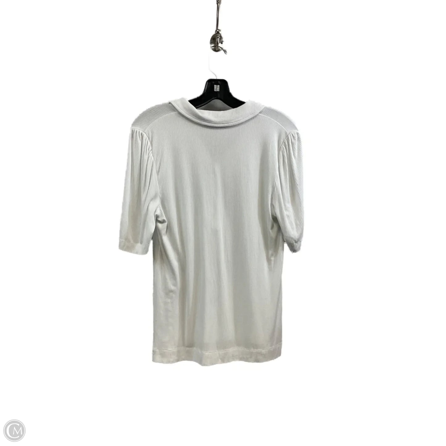 Top Short Sleeve By Loft In White, Size: L