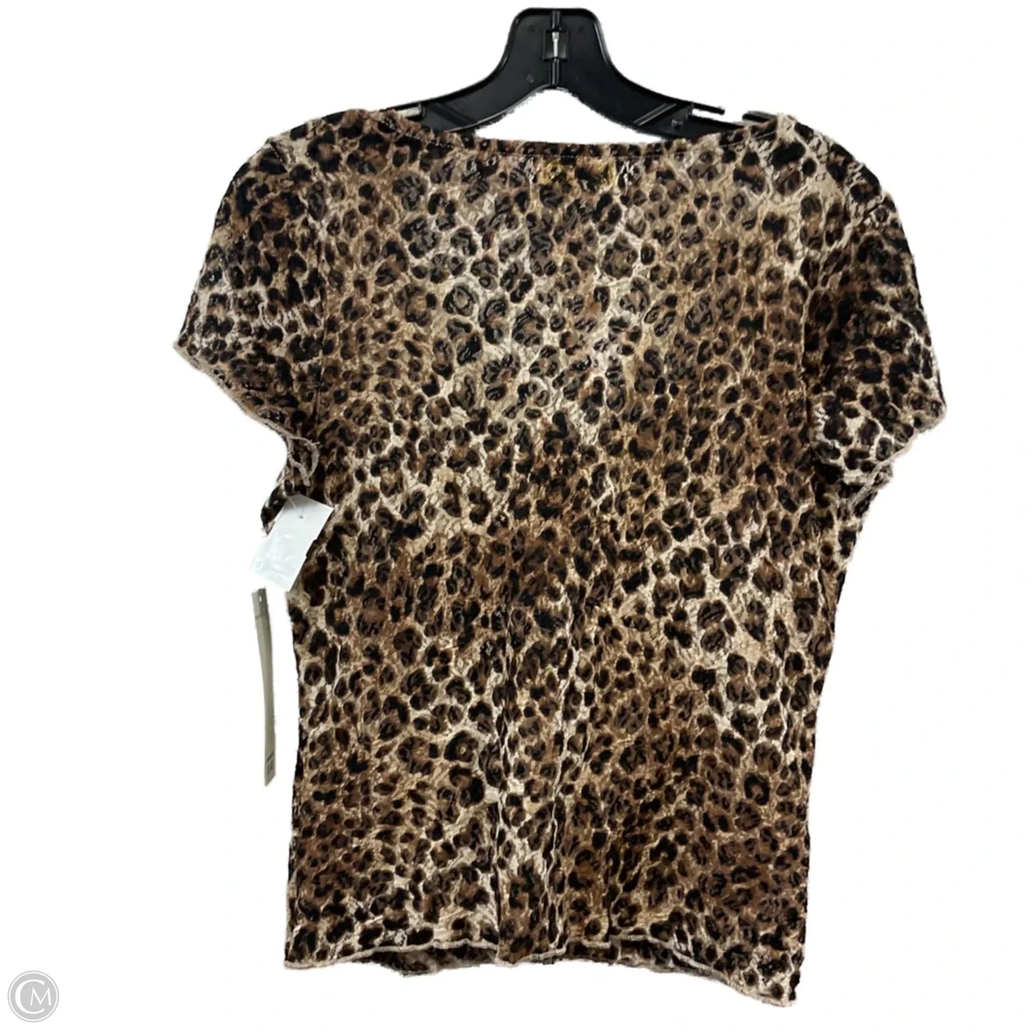 Top Short Sleeve By Madden Girl In Brown, Size: L