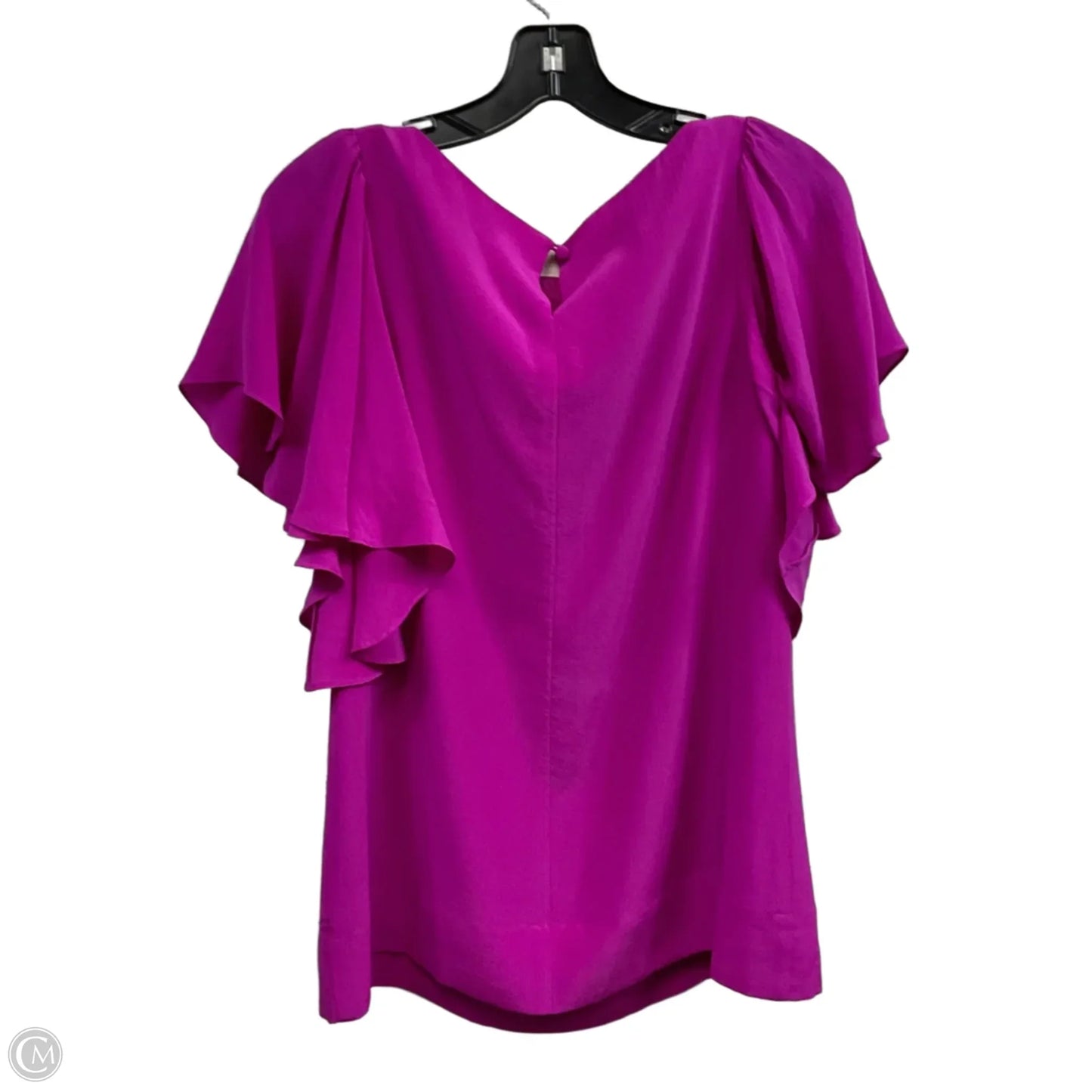 Blouse Short Sleeve By Shoshanna In Purple, Size: S