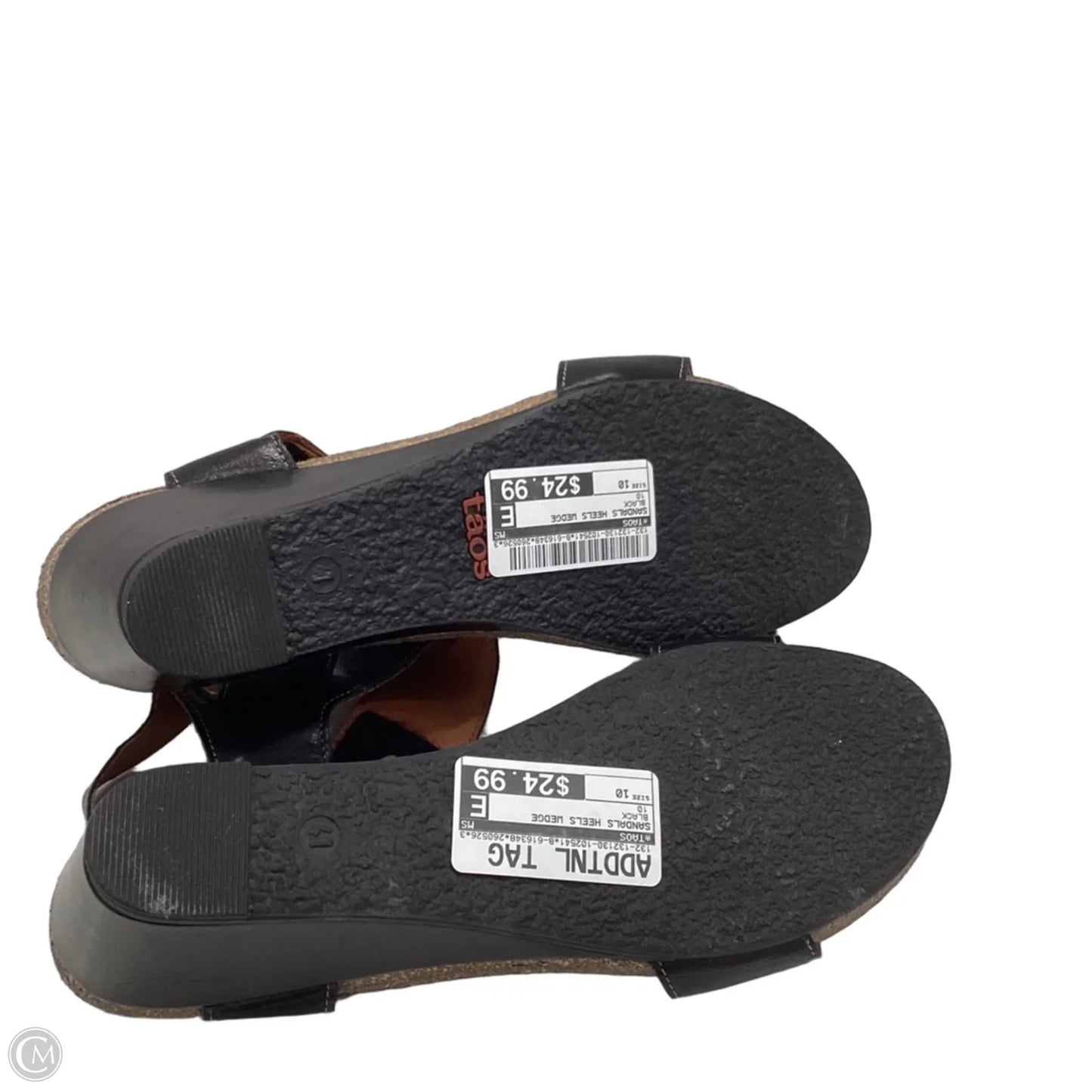 Sandals Heels Wedge By Taos In Black, Size: 10