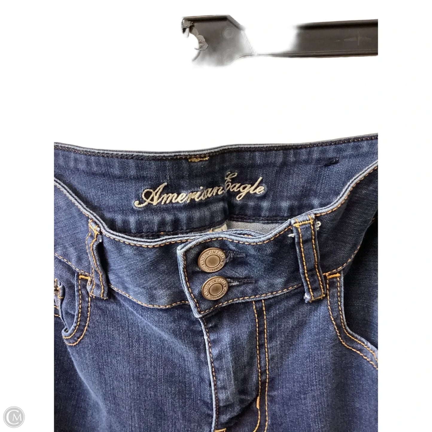Jeans Flared By American Eagle In Blue Denim, Size: 12