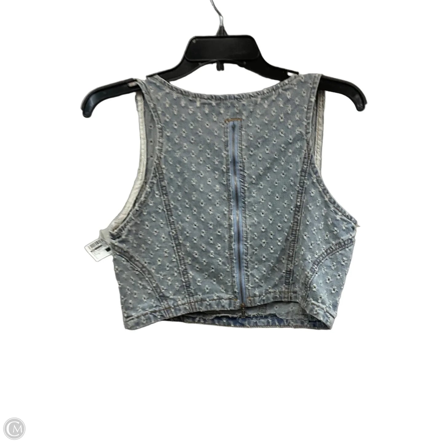 Top Sleeveless By Pol In Blue Denim, Size: S