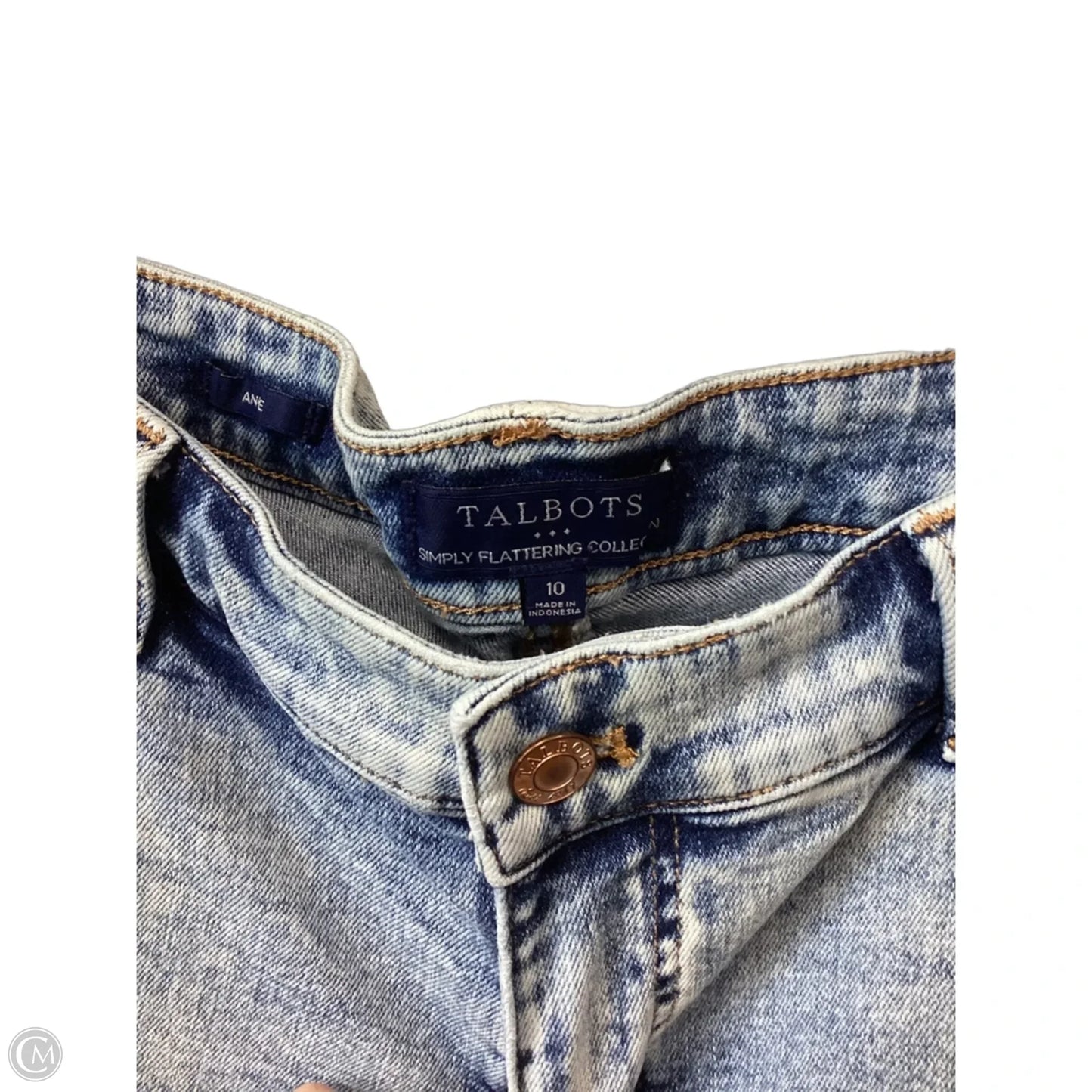 Jeans Skinny By Talbots In Blue Denim, Size: 10